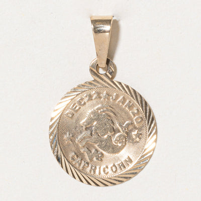 14k Yellow Gold Capricorn Charm