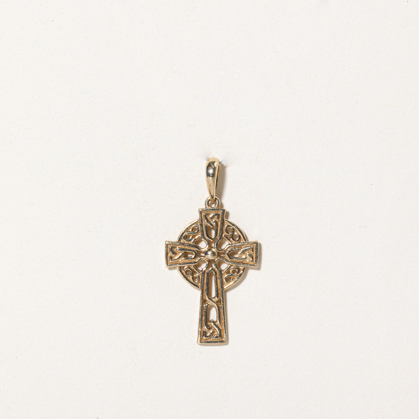 9k Yellow Gold Celtic Cross Pendant