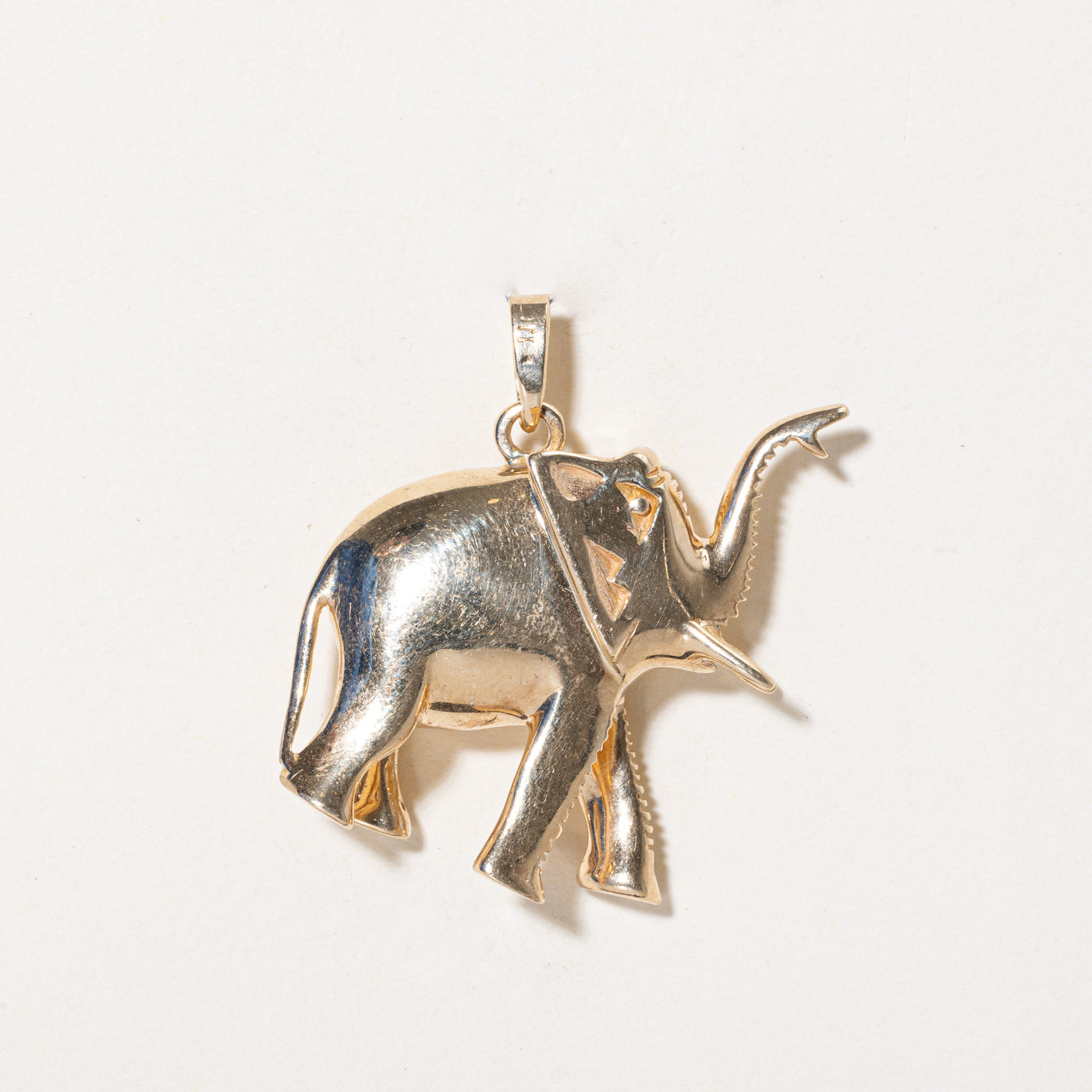 10k Yellow Gold Elephant Charm