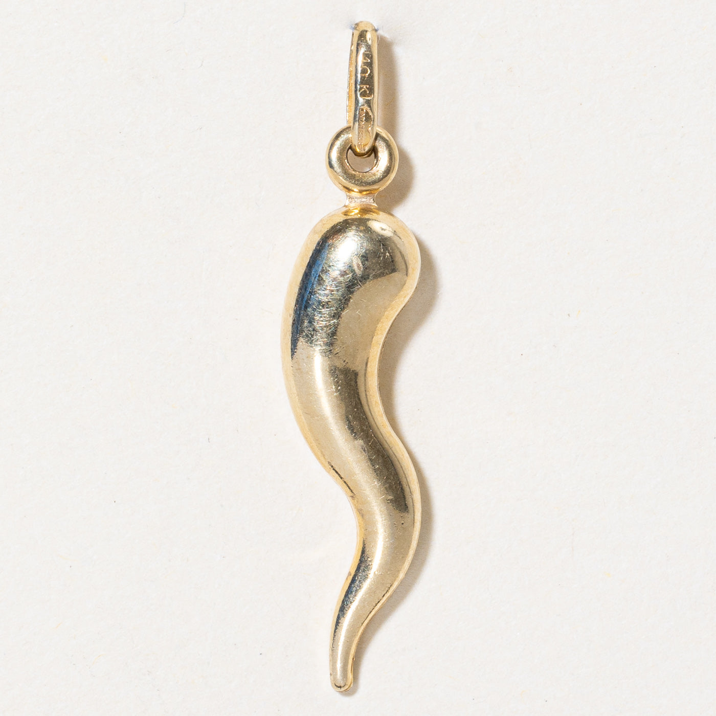 10k Yellow Gold Cornicello Charm
