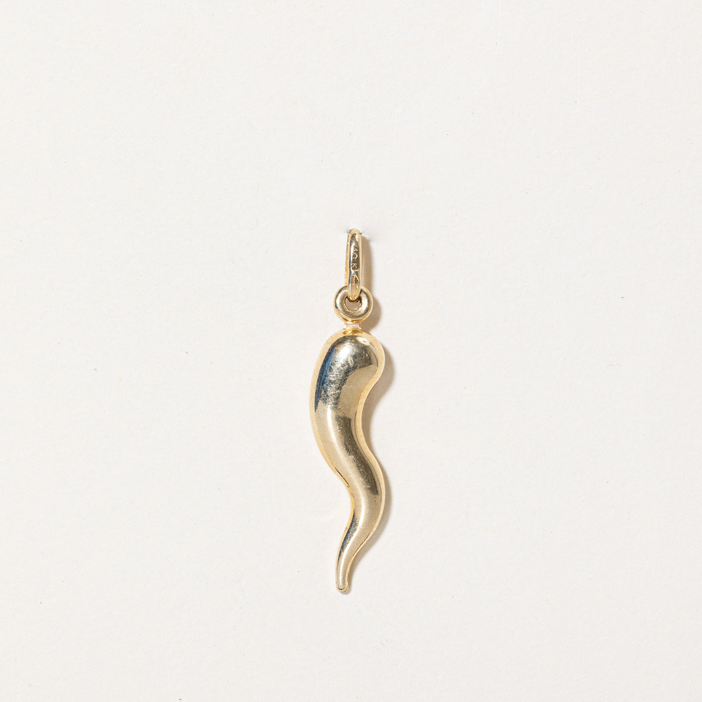 10k Yellow Gold Cornicello Charm