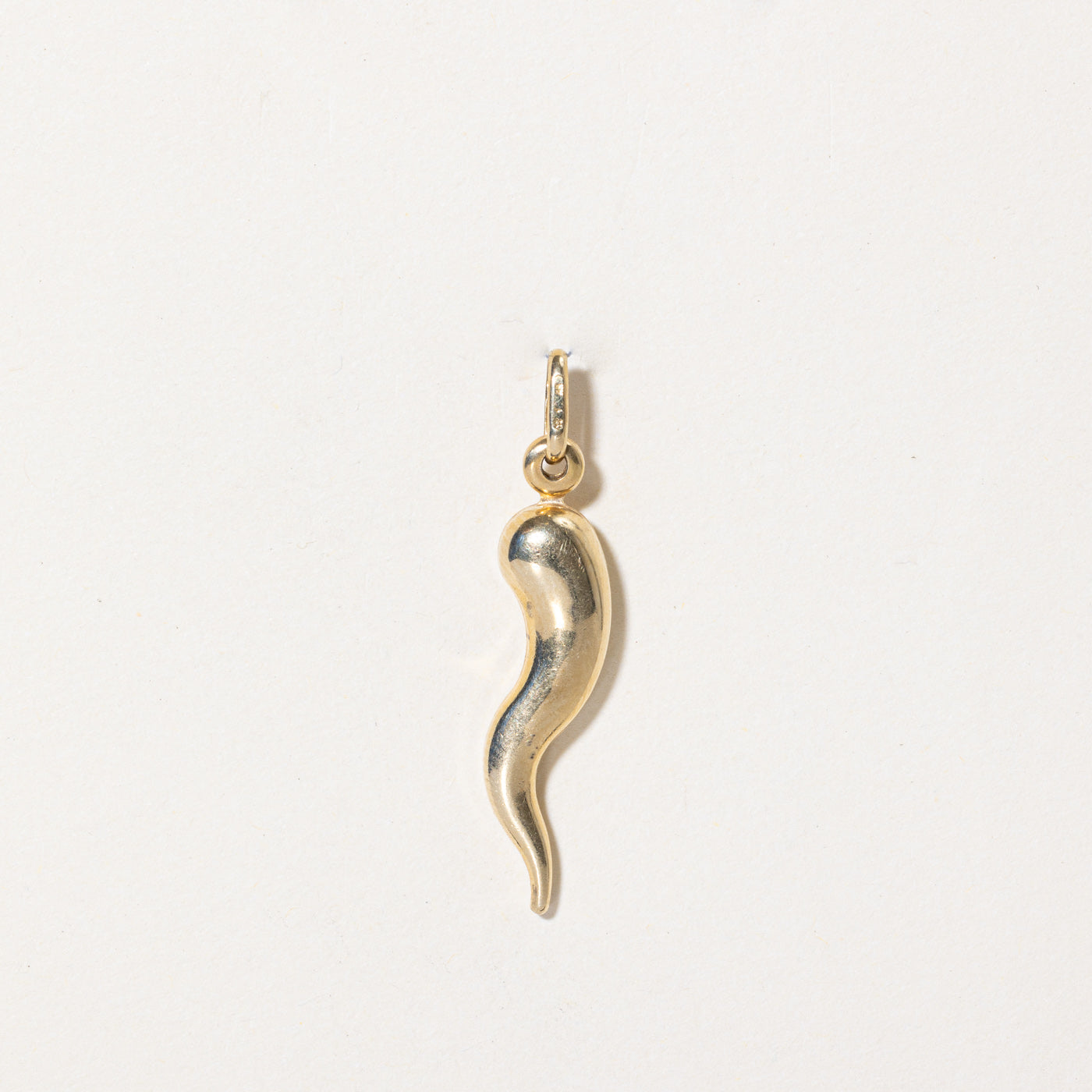 10k Yellow Gold Cornicello Charm