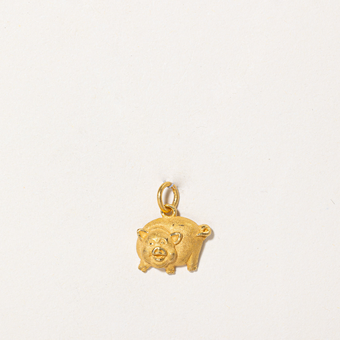 24k Yellow Gold Pig Charm