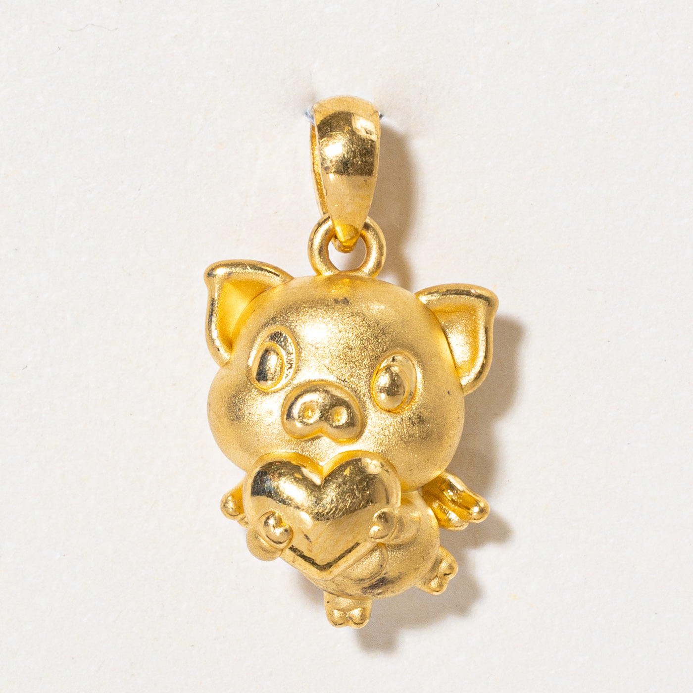 24k Yellow Gold Pig Charm