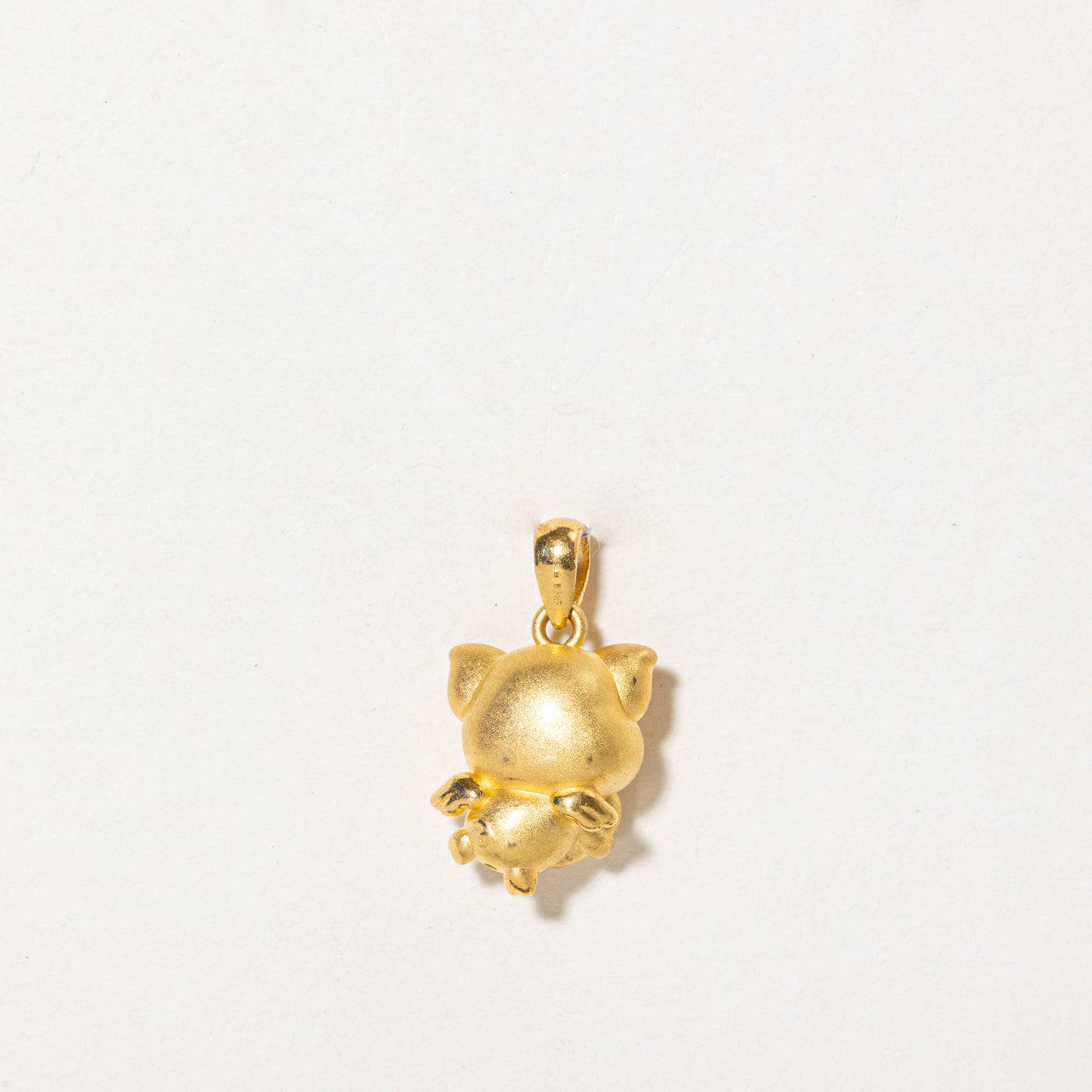 24k Yellow Gold Pig Charm