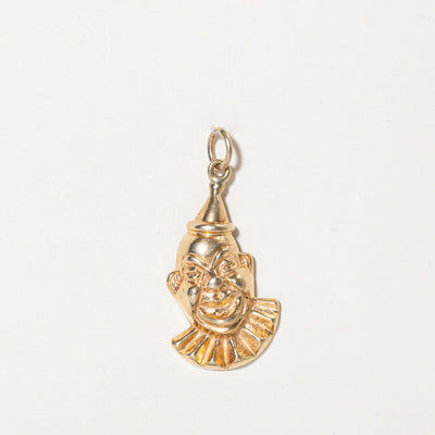 18k Yellow Gold Clown Charm