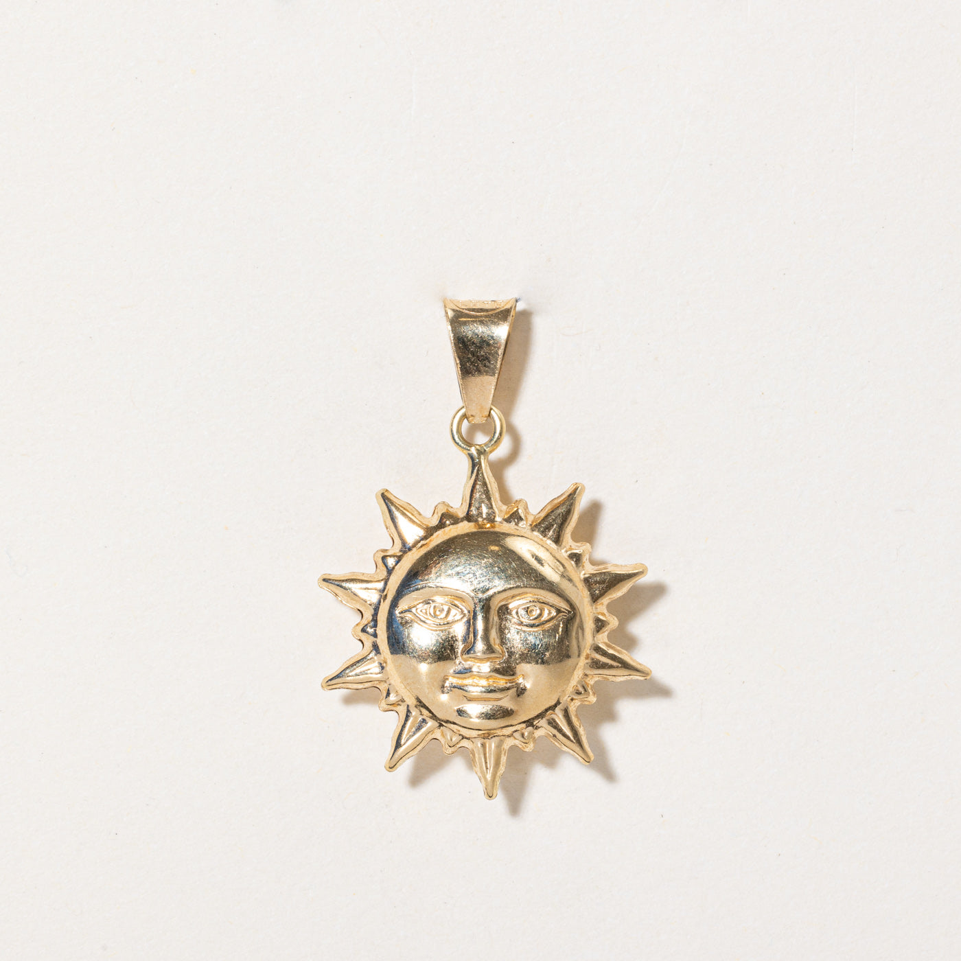 18k Yellow Gold Sun Pendant