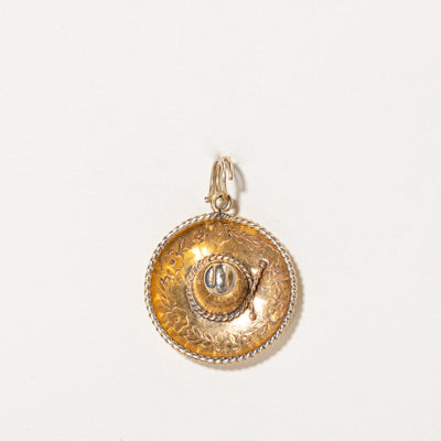 14k Yellow Gold Sombrero Charm