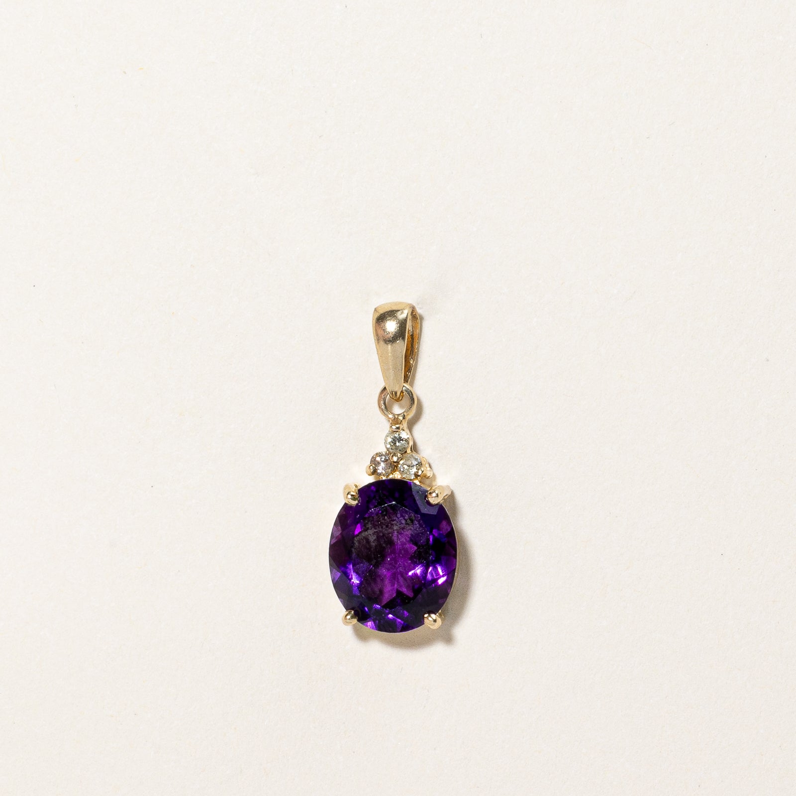 Amethyst & Diamond Pendant | 4.50ct, 0.09ctw |