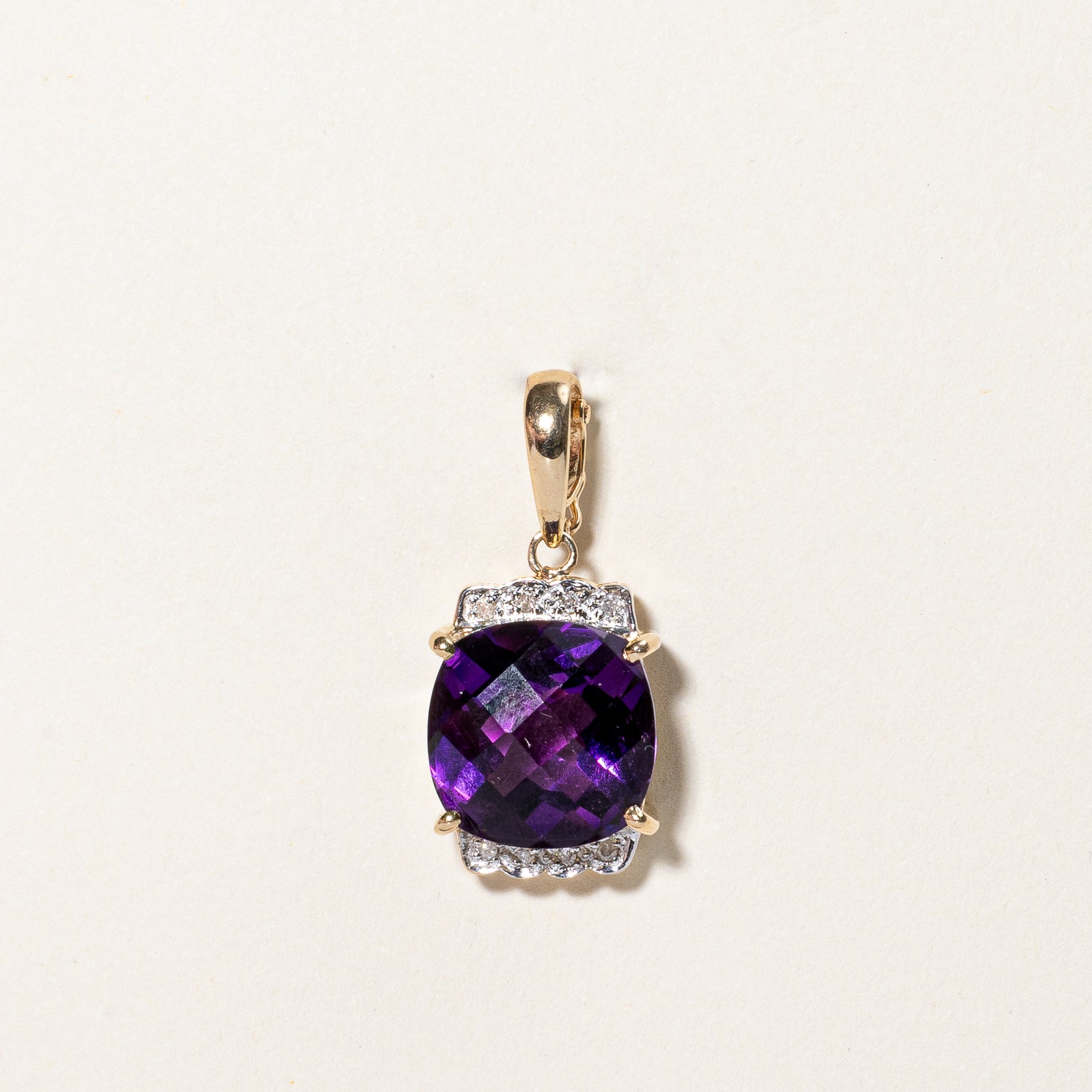 Amethyst & Diamond Pendant | 6.50ct, 0.05ctw |