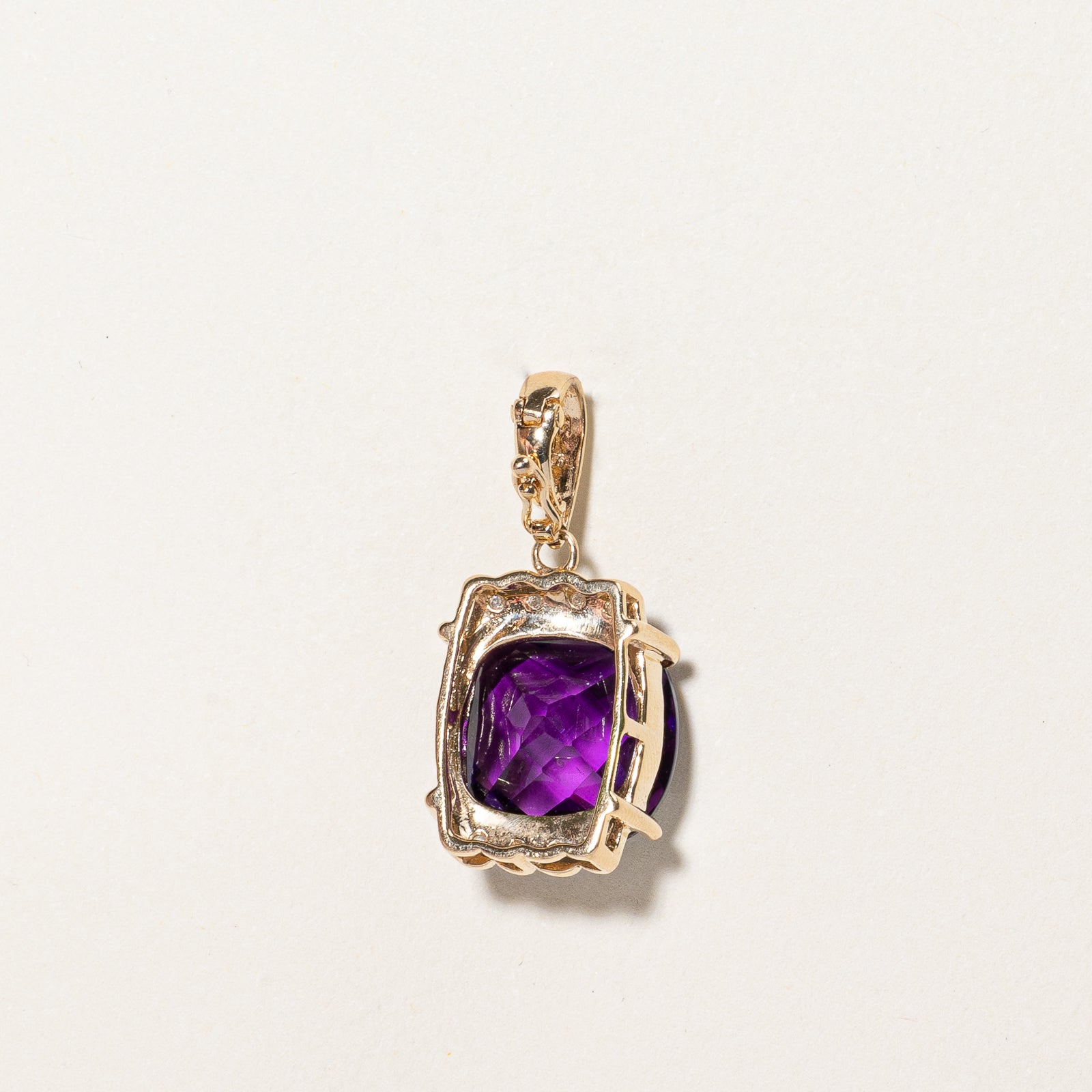 Amethyst & Diamond Pendant | 6.50ct, 0.05ctw |