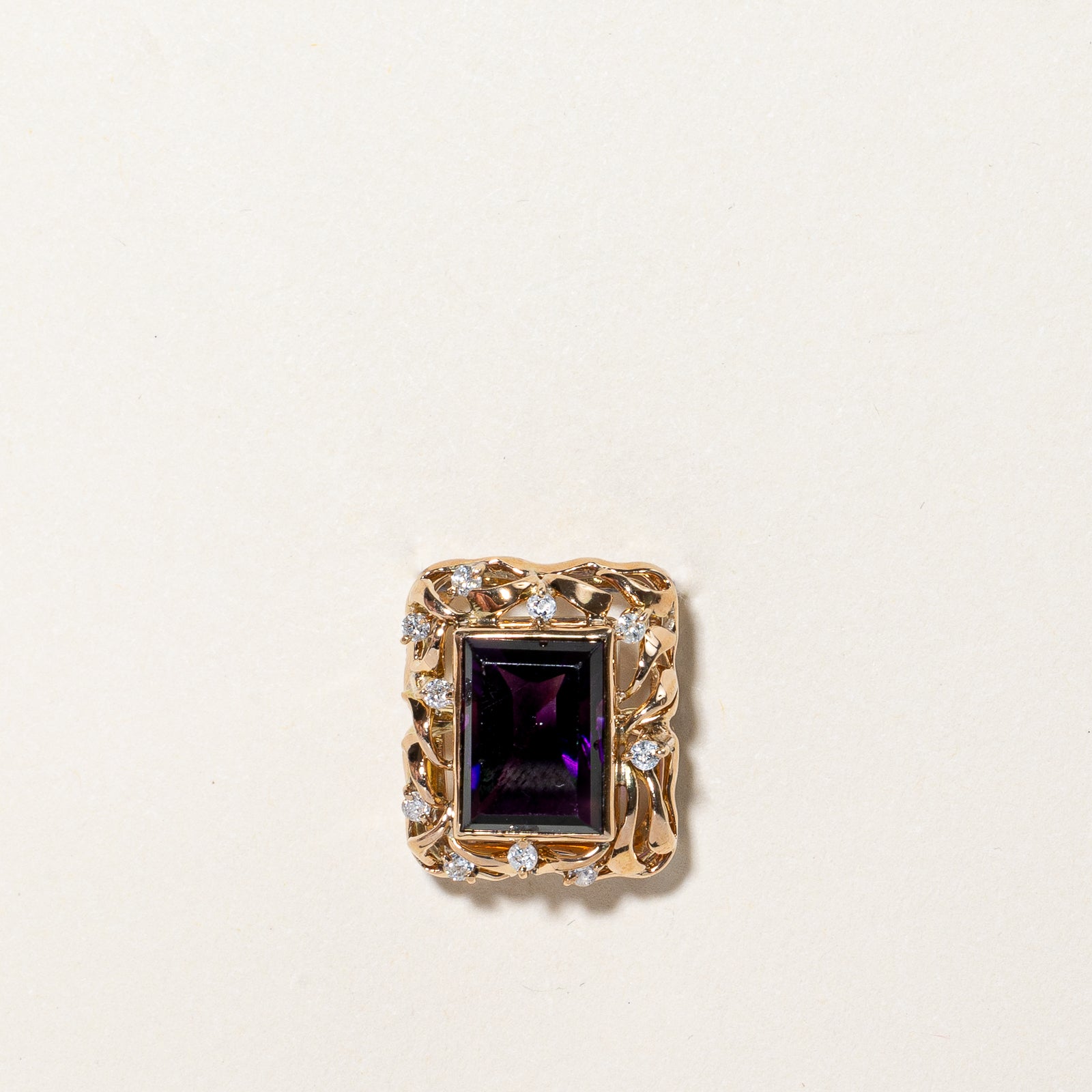 Amethyst & Diamond Pendant | 4.40ct, 0.17ctw |