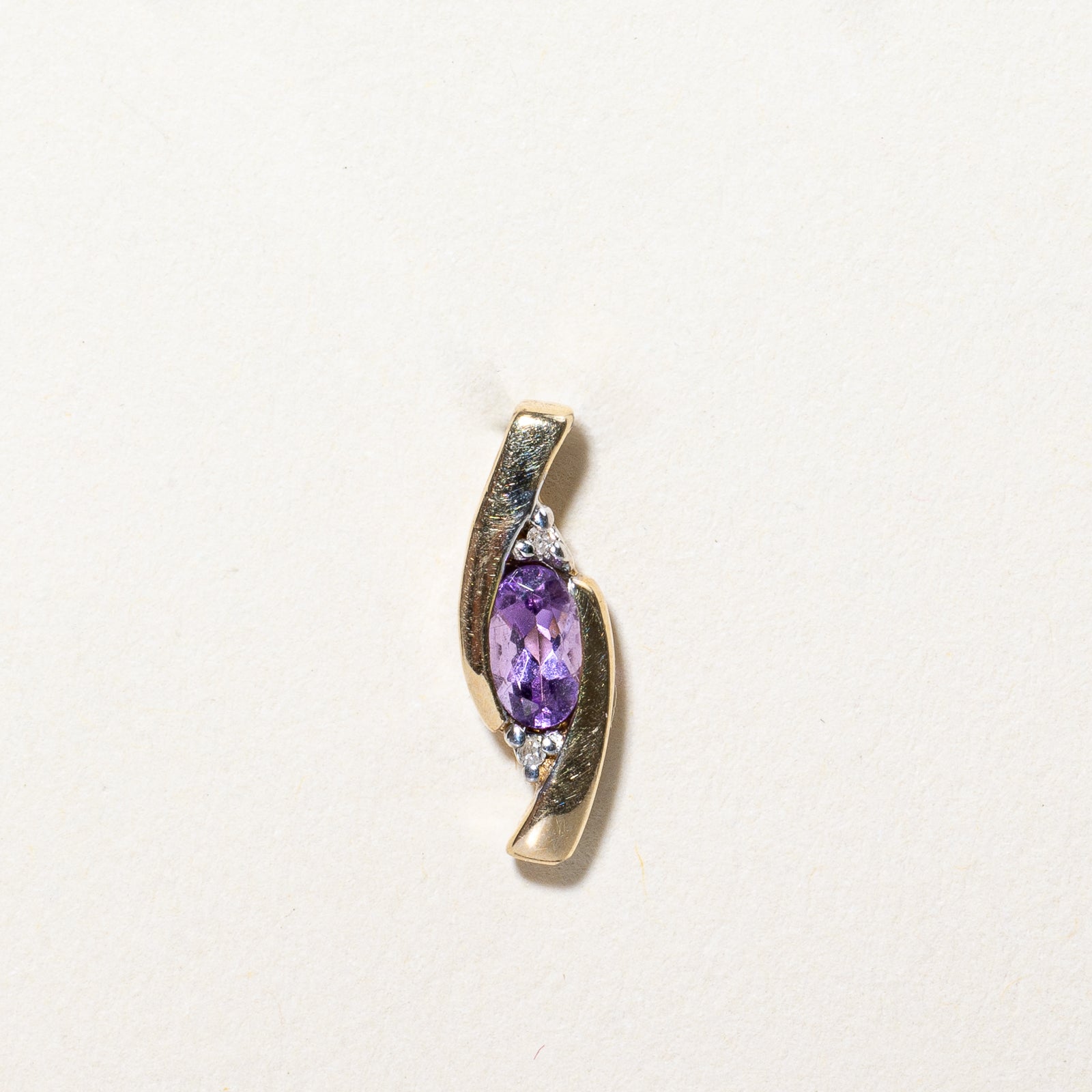 Amethyst & Diamond Pendant | 0.18ct, 0.005ctw |