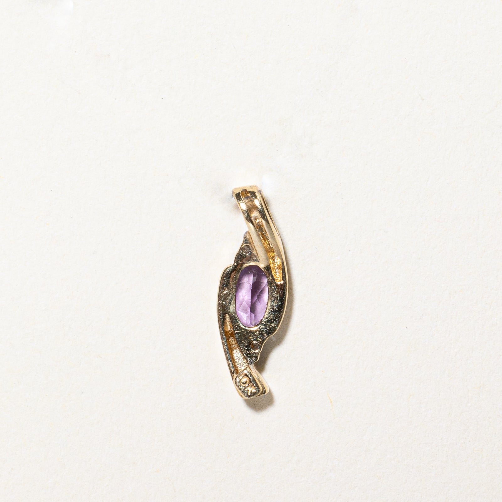 Amethyst & Diamond Pendant | 0.18ct, 0.005ctw |