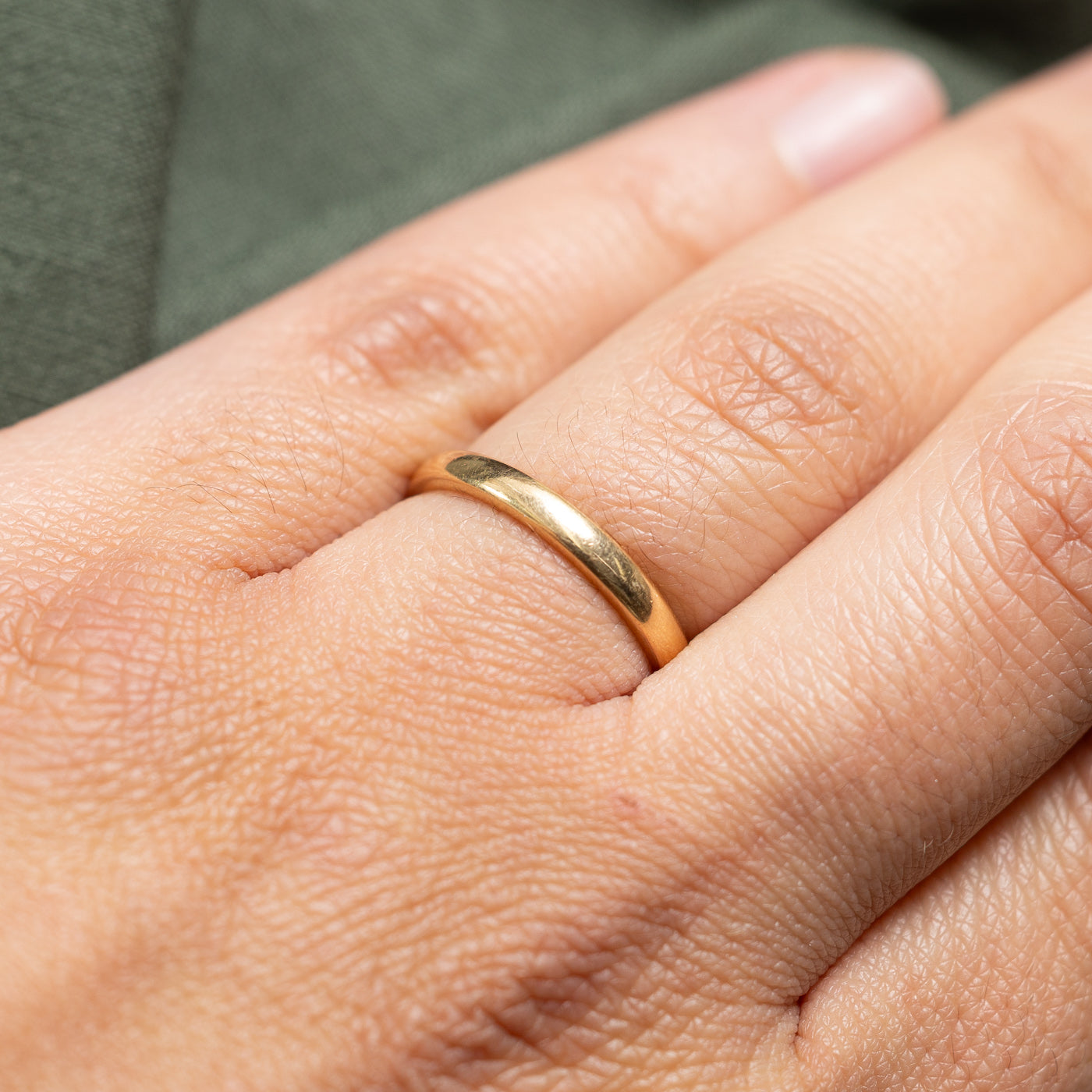 Alliance simple en or jaune 18 carats | 2,54 mm | Taille 6,5 | 