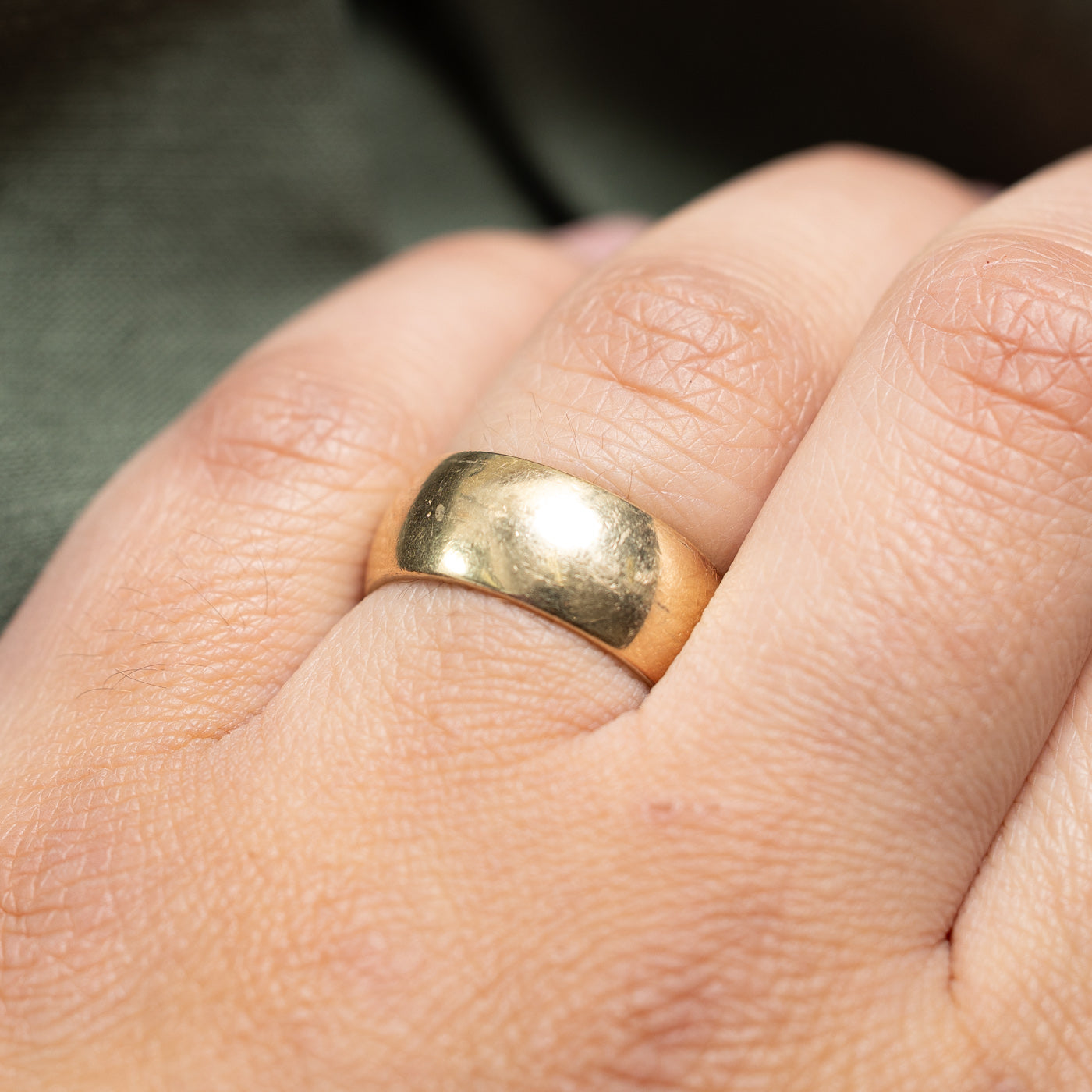 10K Yellow Gold Cigar Band | 8.0mm | SZ 6.75
