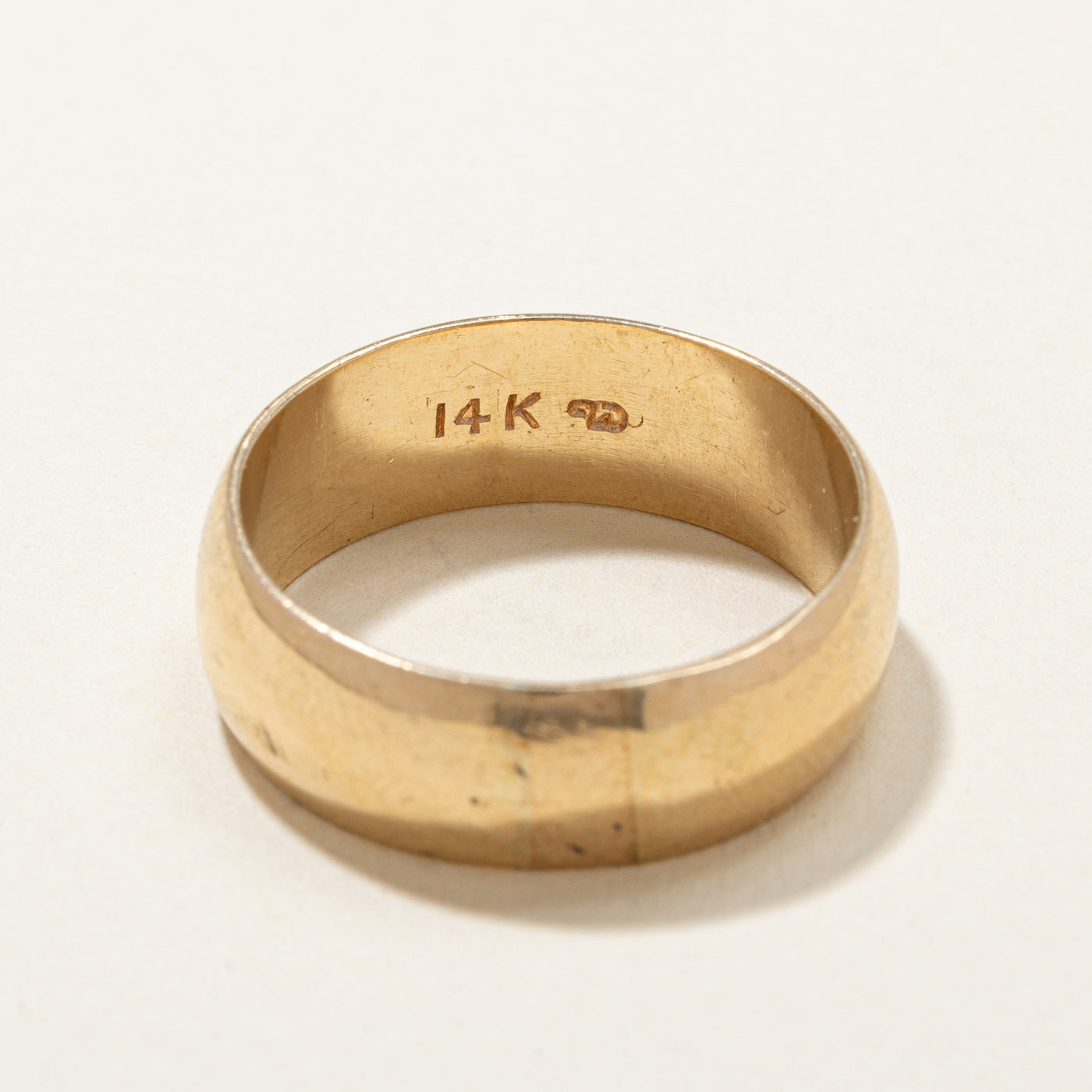 Vintage 14K Yellow Gold Band | 7.6mm | SZ 10