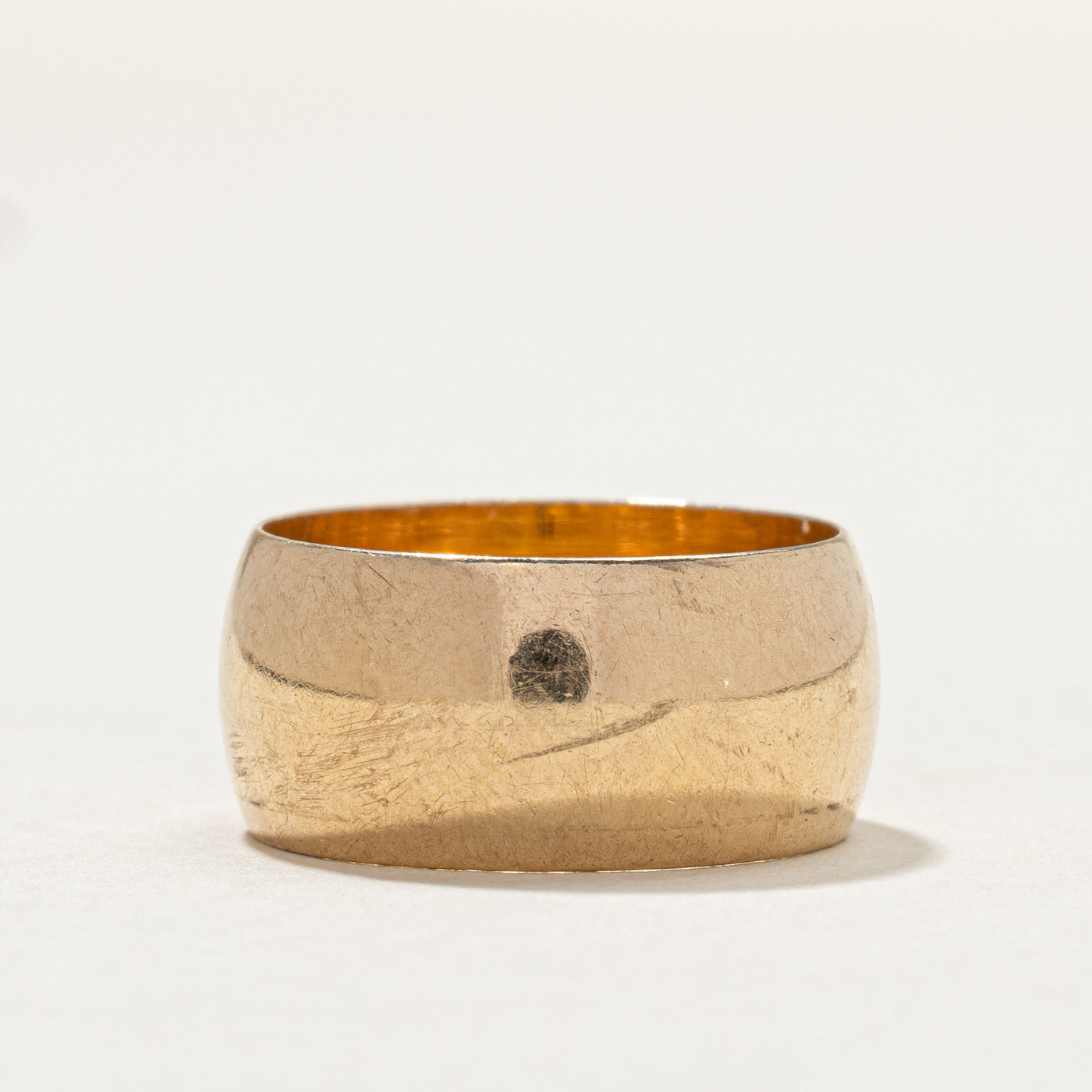 Bague de cigare en or jaune 10 carats | 8,8 mm | Taille 5,75