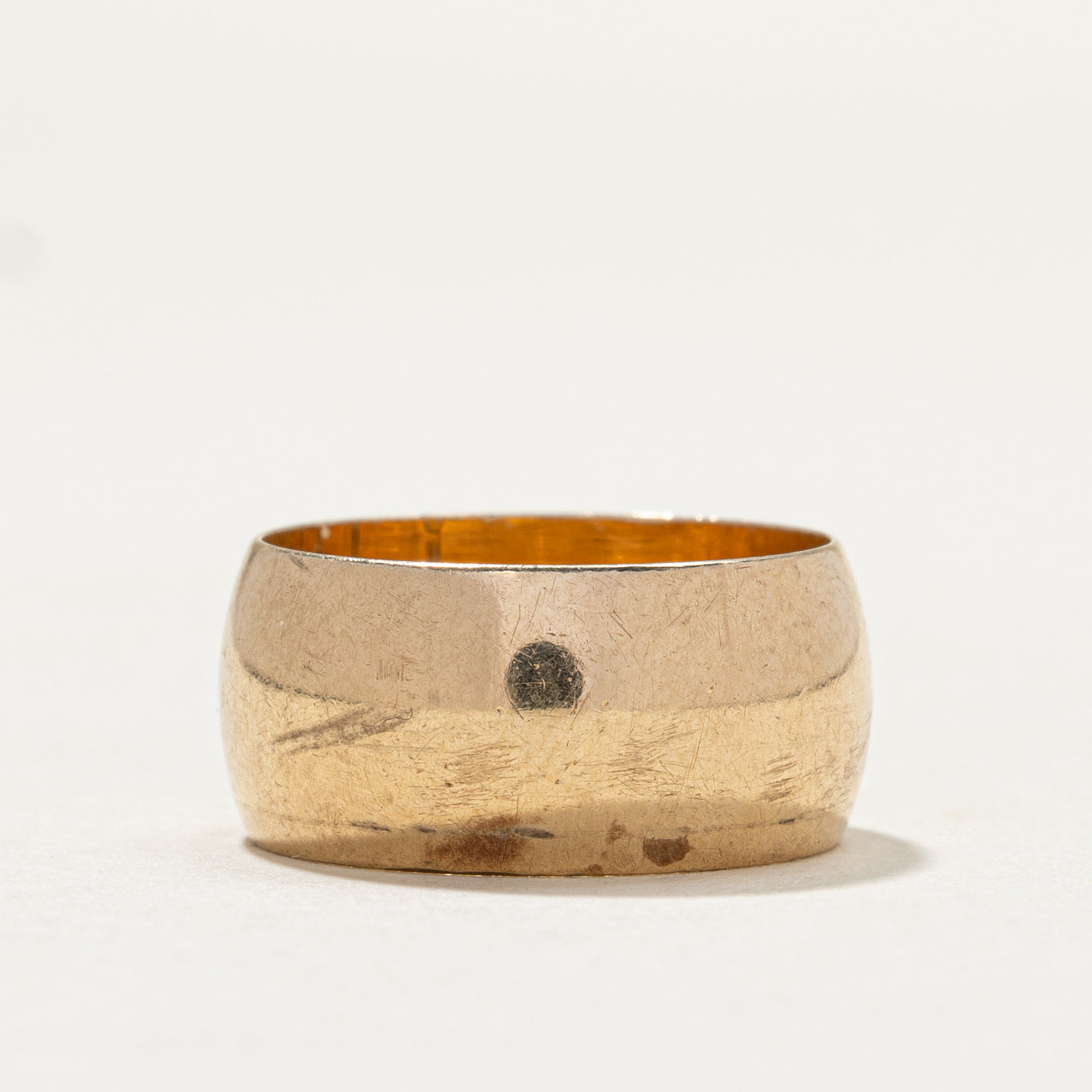 Bague de cigare en or jaune 10 carats | 8,8 mm | Taille 5,75