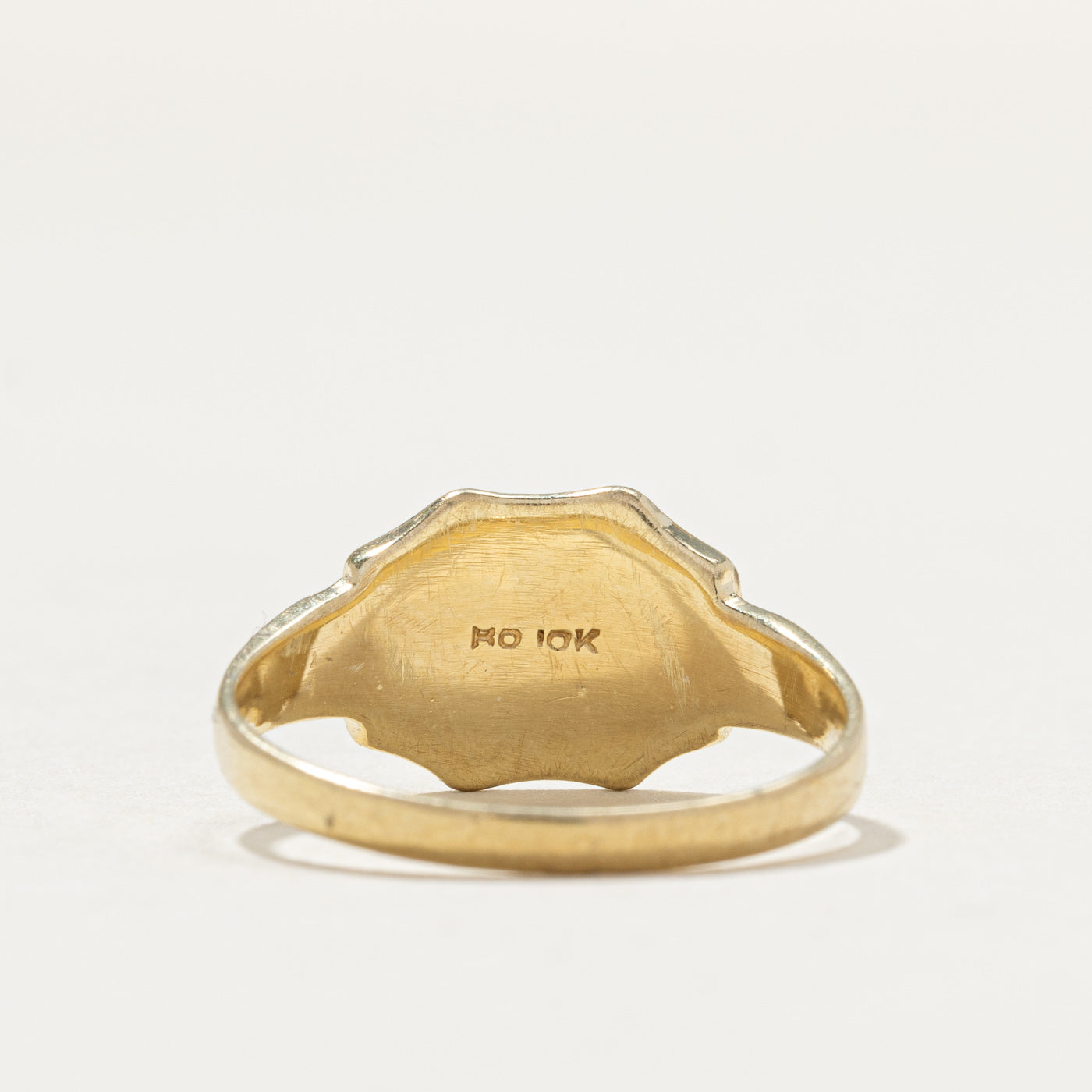 Vintage 10K Yellow Gold "MAK" Initial Signet Ring | SZ 6.75