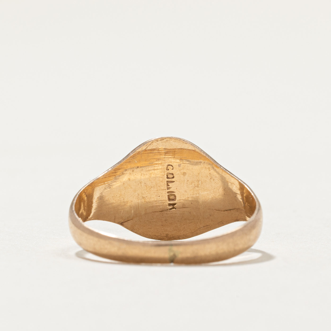 Bague chevalière vintage en or jaune 10 carats | Taille 3,75