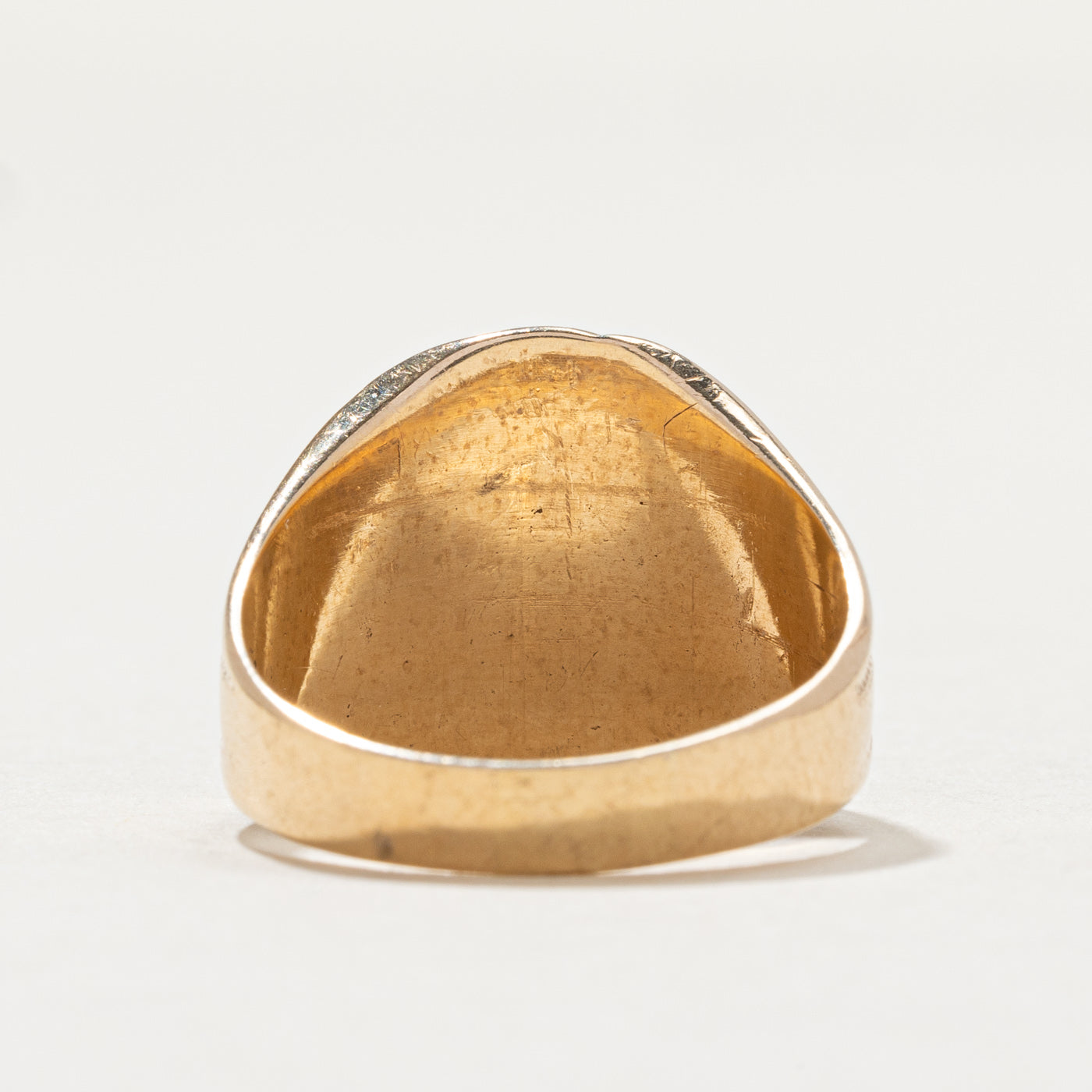 Vintage 10K Yellow Gold "MJG" Initial Signet Ring | SZ 7.25