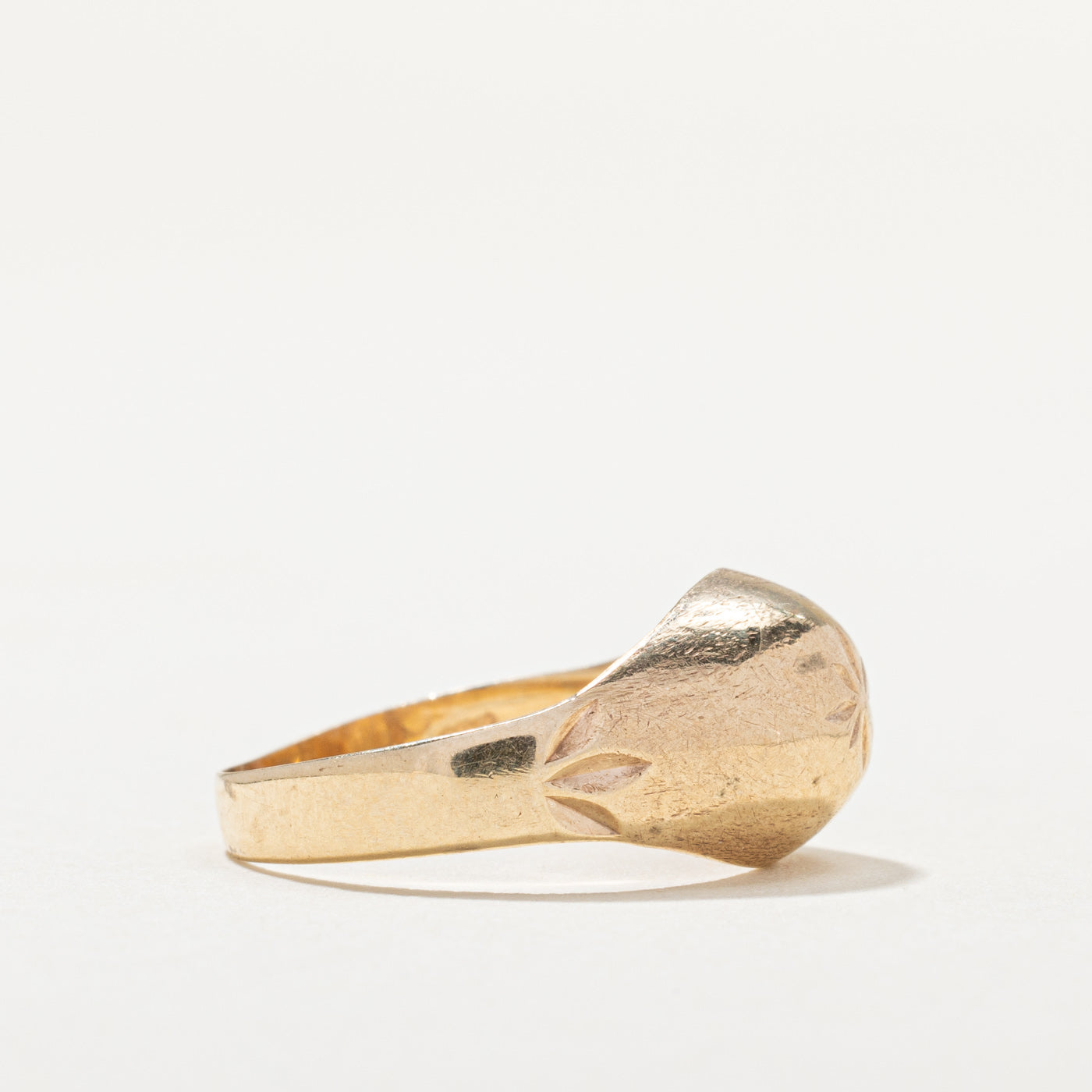 Bague vintage en or jaune 10 carats, motif étoile | Taille 4,75