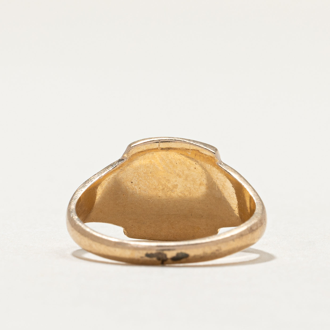 Vintage 10K Yellow Gold "N" Initial Signet Ring | SZ 3.25