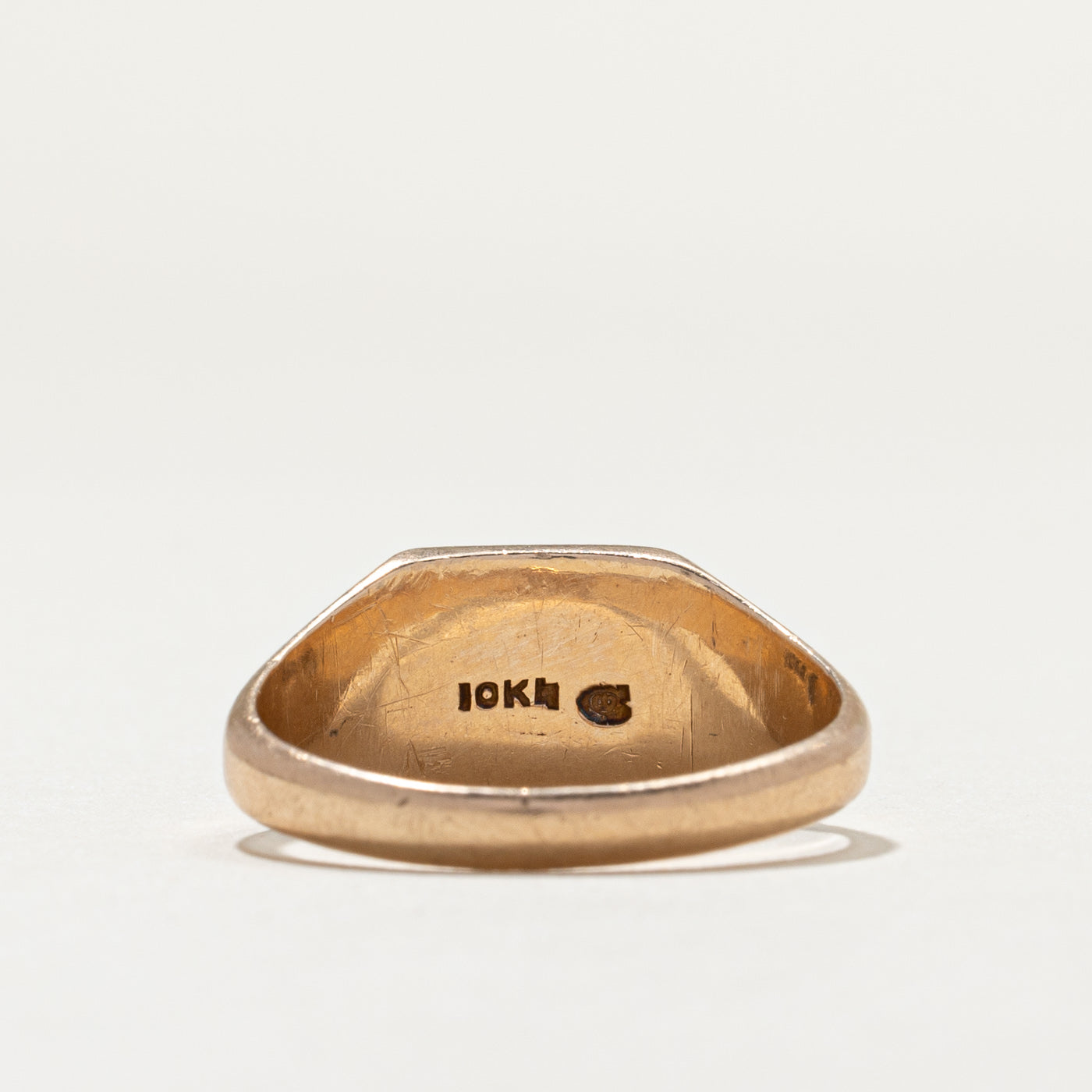 Vintage 10K Yellow Gold "K.C.A. 1955" Signet Ring | SZ 10