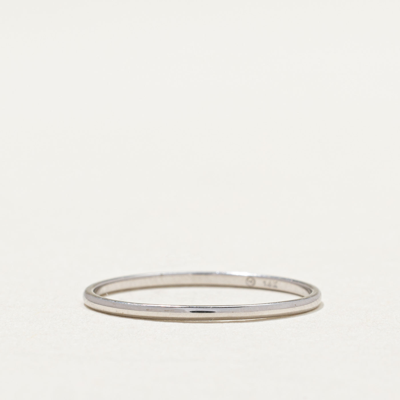 14K White Gold Plain Band | 1.08mm | SZ 6