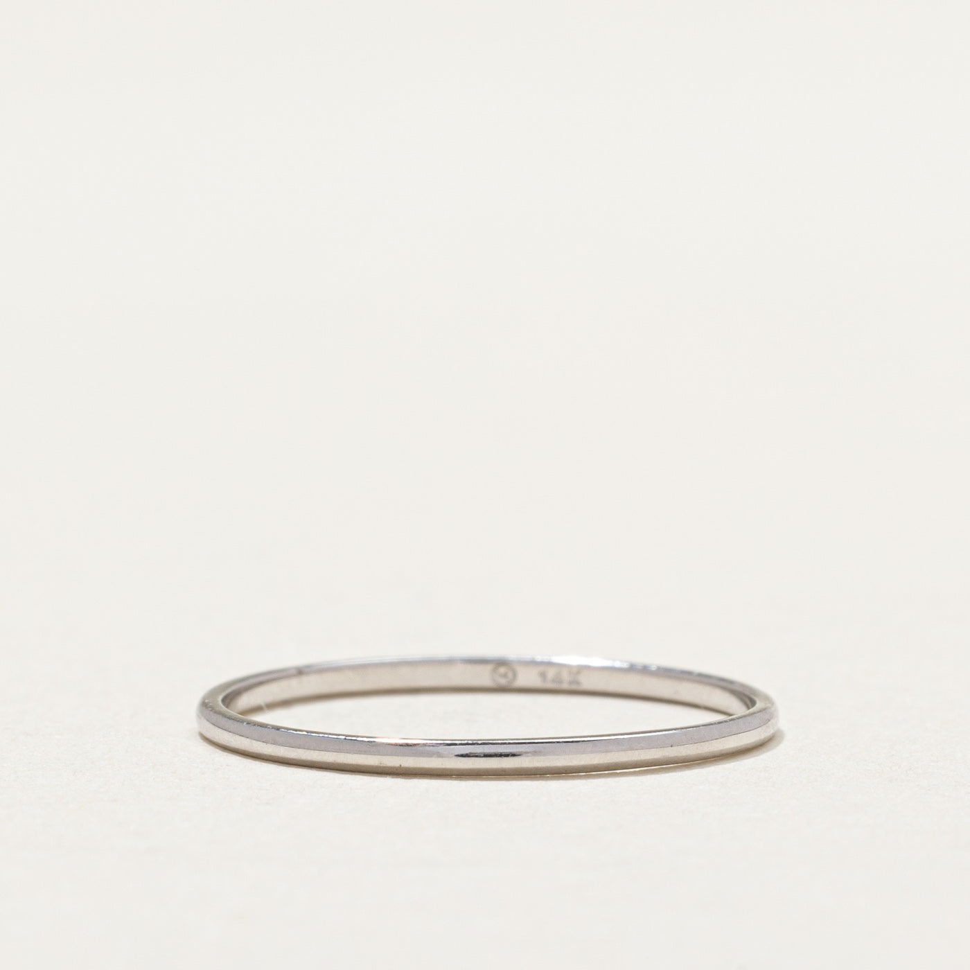 14K White Gold Plain Band | 1.08mm | SZ 6