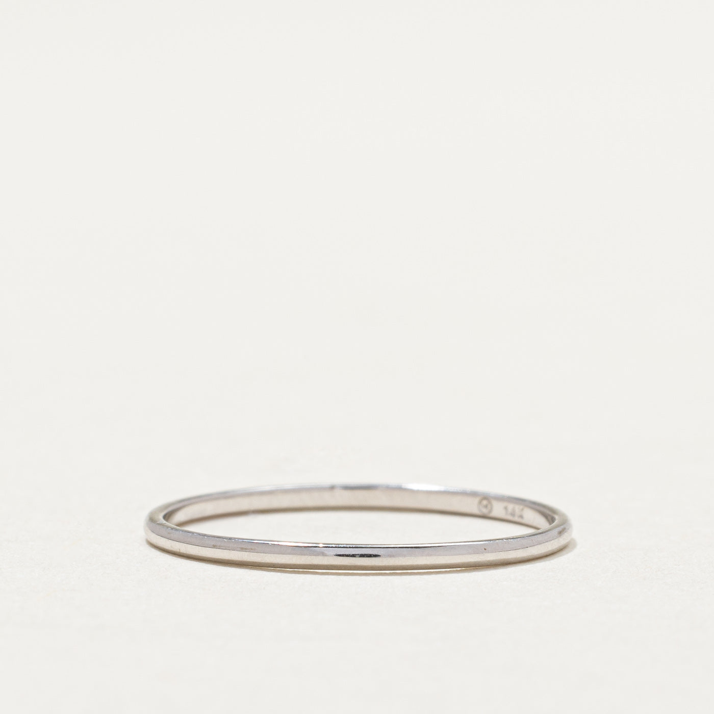 14K White Gold Plain Band | 1.08mm | SZ 6