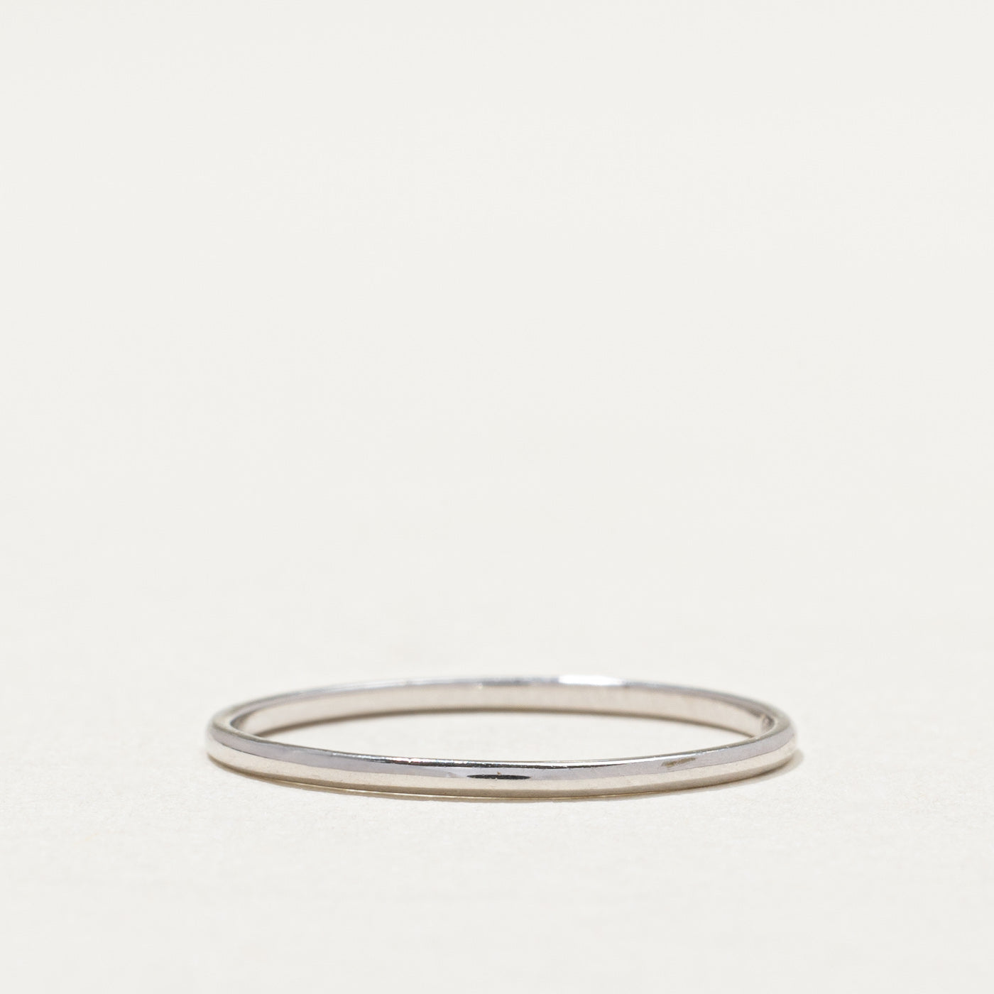 14K White Gold Plain Band | 1.08mm | SZ 6