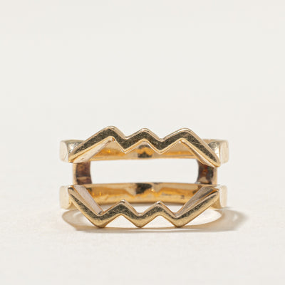 14K Yellow Gold Zigzag Ring Jacket | SZ 5.25