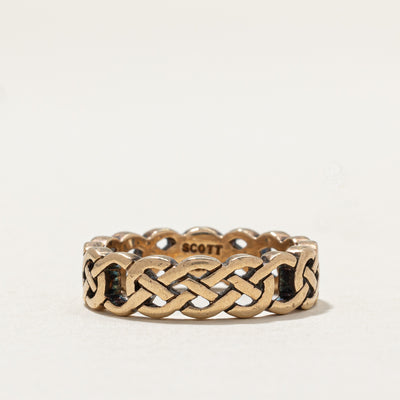 10K Yellow Gold Braided Design Band | 5.8mm | SZ 7.25