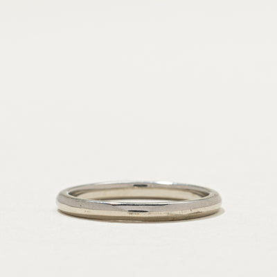 14K White Gold Plain Band | 2.1mm | SZ 5.75