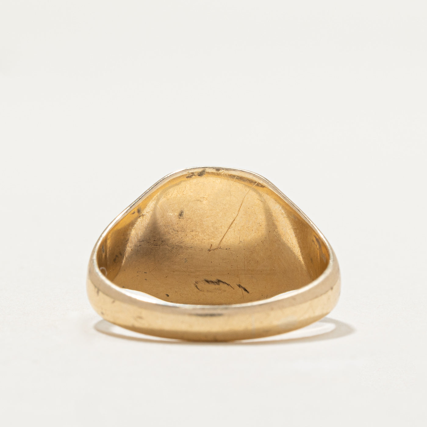 1964 Birmingham 9K Yellow Gold "LMcC" Initial Signet Ring | SZ 9.75