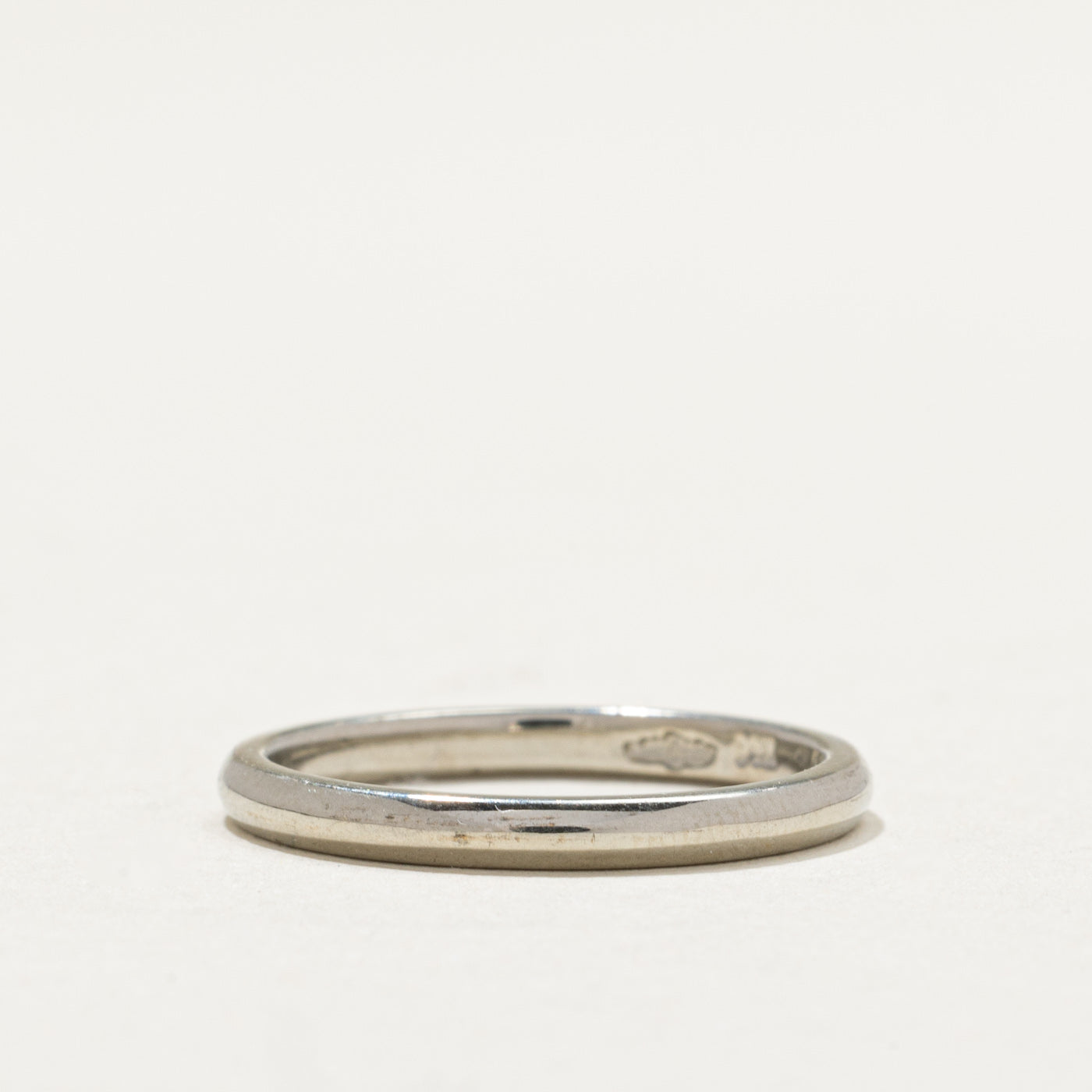 14K White Gold Plain Band | 2.1mm | SZ 5.75