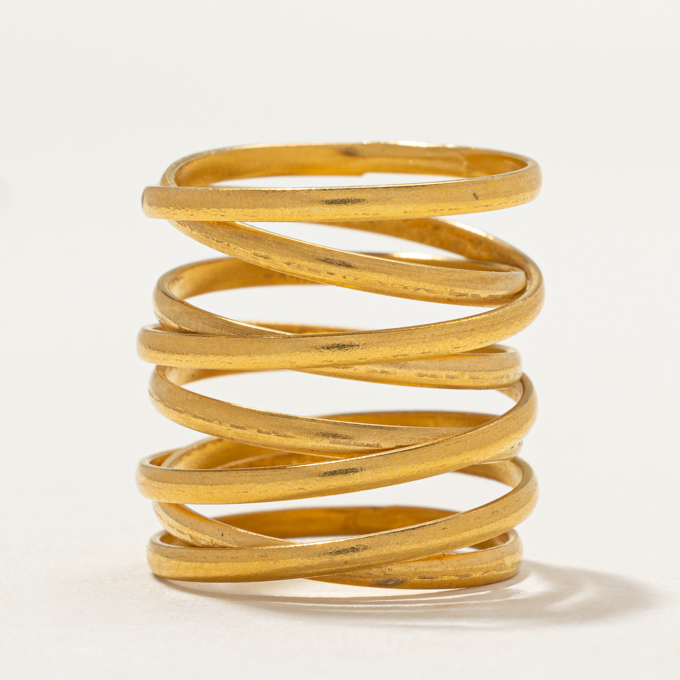 Bague enveloppante à plusieurs couches en or jaune 20 carats | Taille 8,5