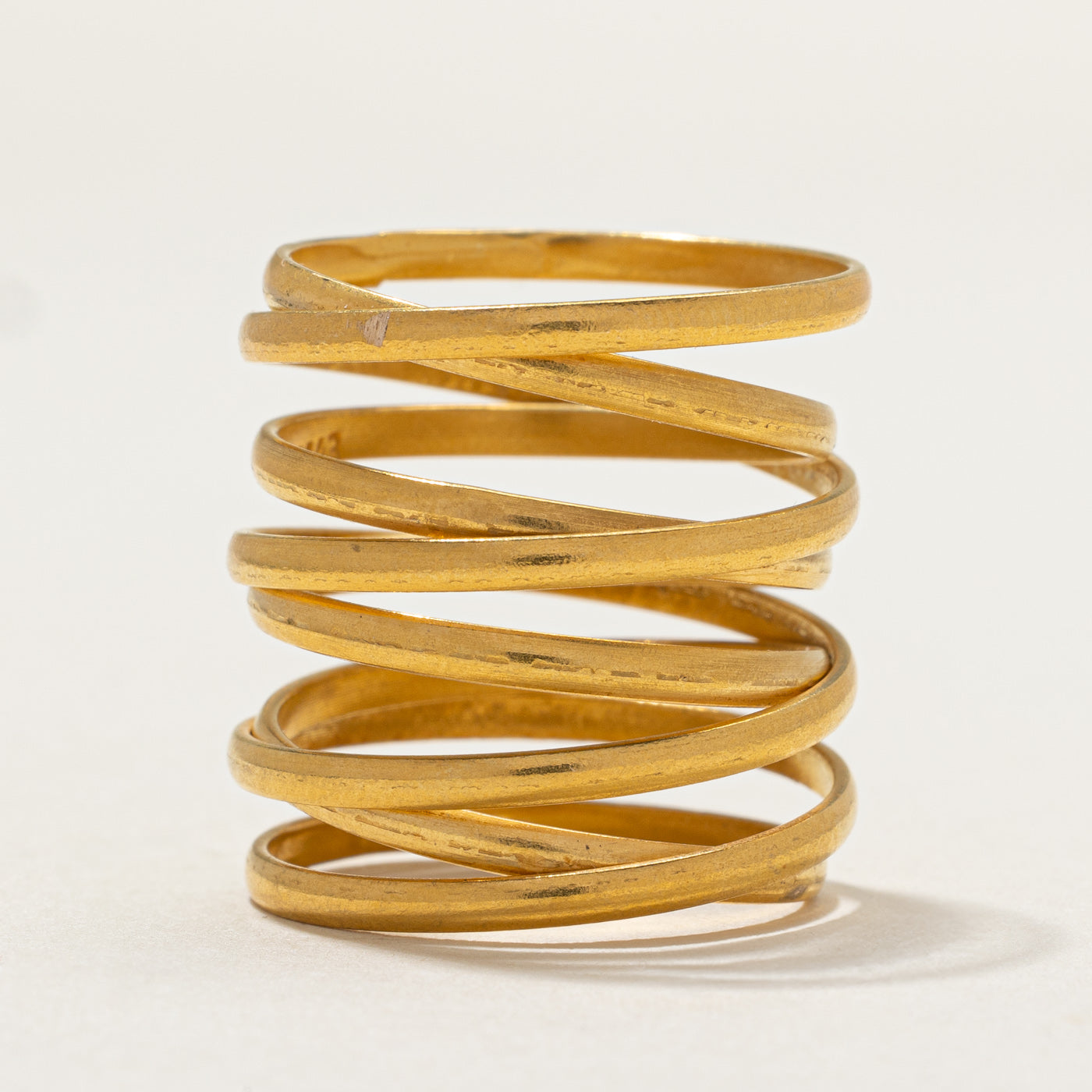 Bague enveloppante à plusieurs couches en or jaune 20 carats | Taille 8,5