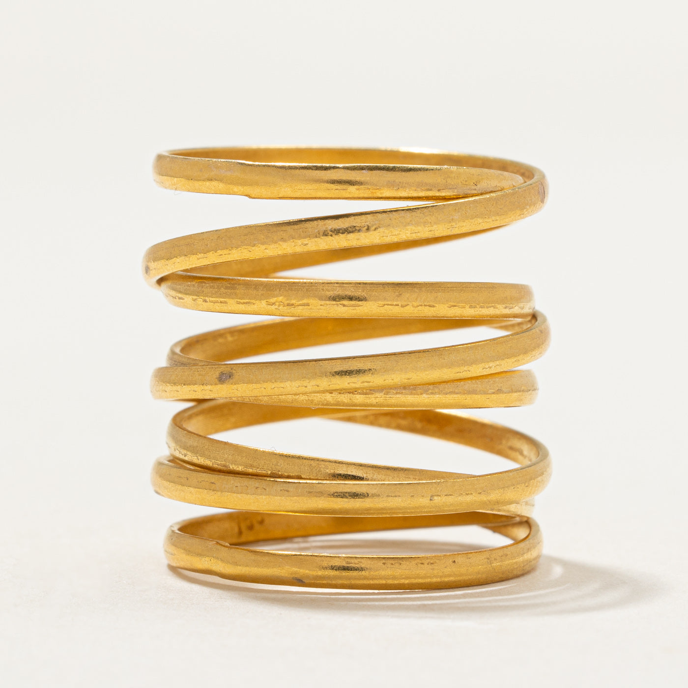 Bague enveloppante à plusieurs couches en or jaune 20 carats | Taille 8,5