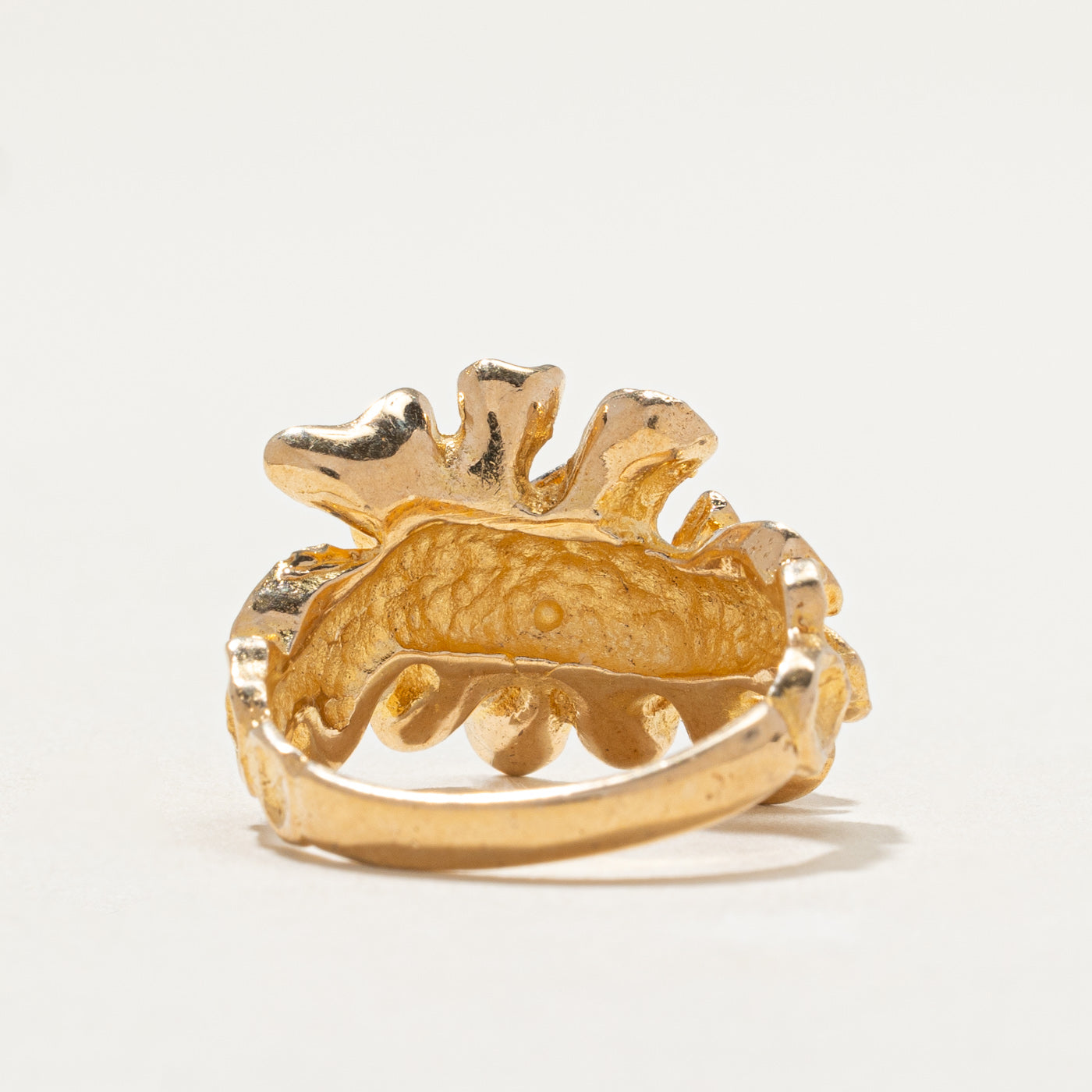 Bague cocktail abstraite en or jaune 10 carats | Taille 5,75