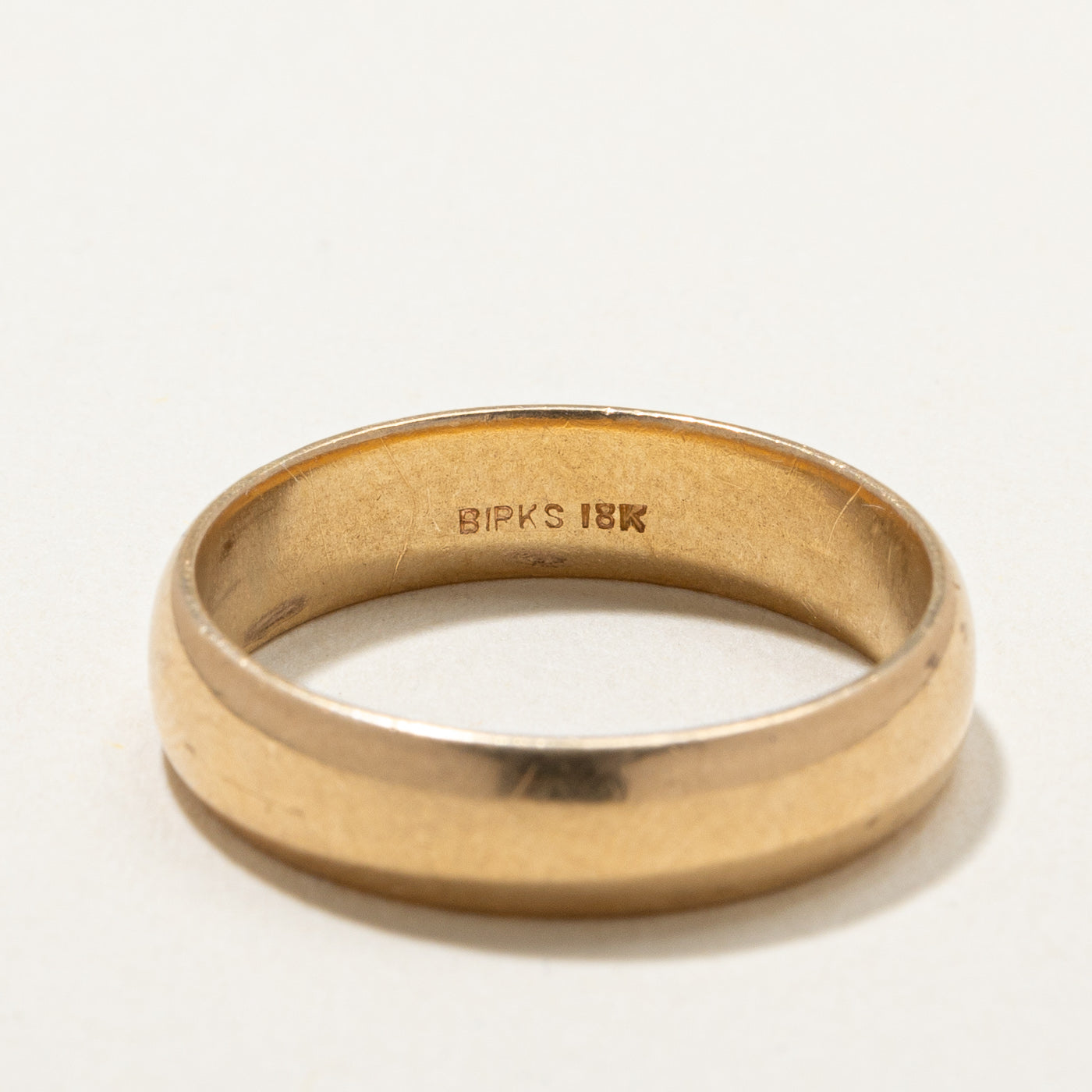 Bague Birks en or jaune 18 carats, simple | 5,2 mm | Taille 9,25