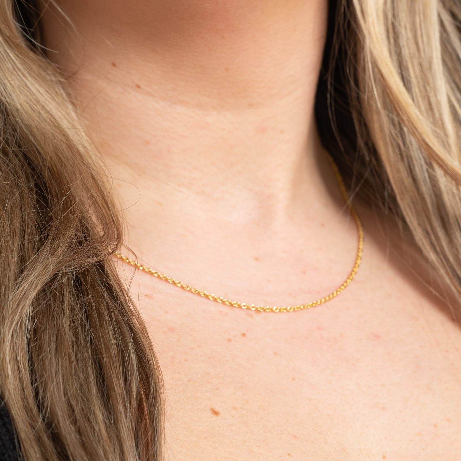 Chaîne à maillons câble en or jaune 14 carats | 1,90 mm | 45,7 cm