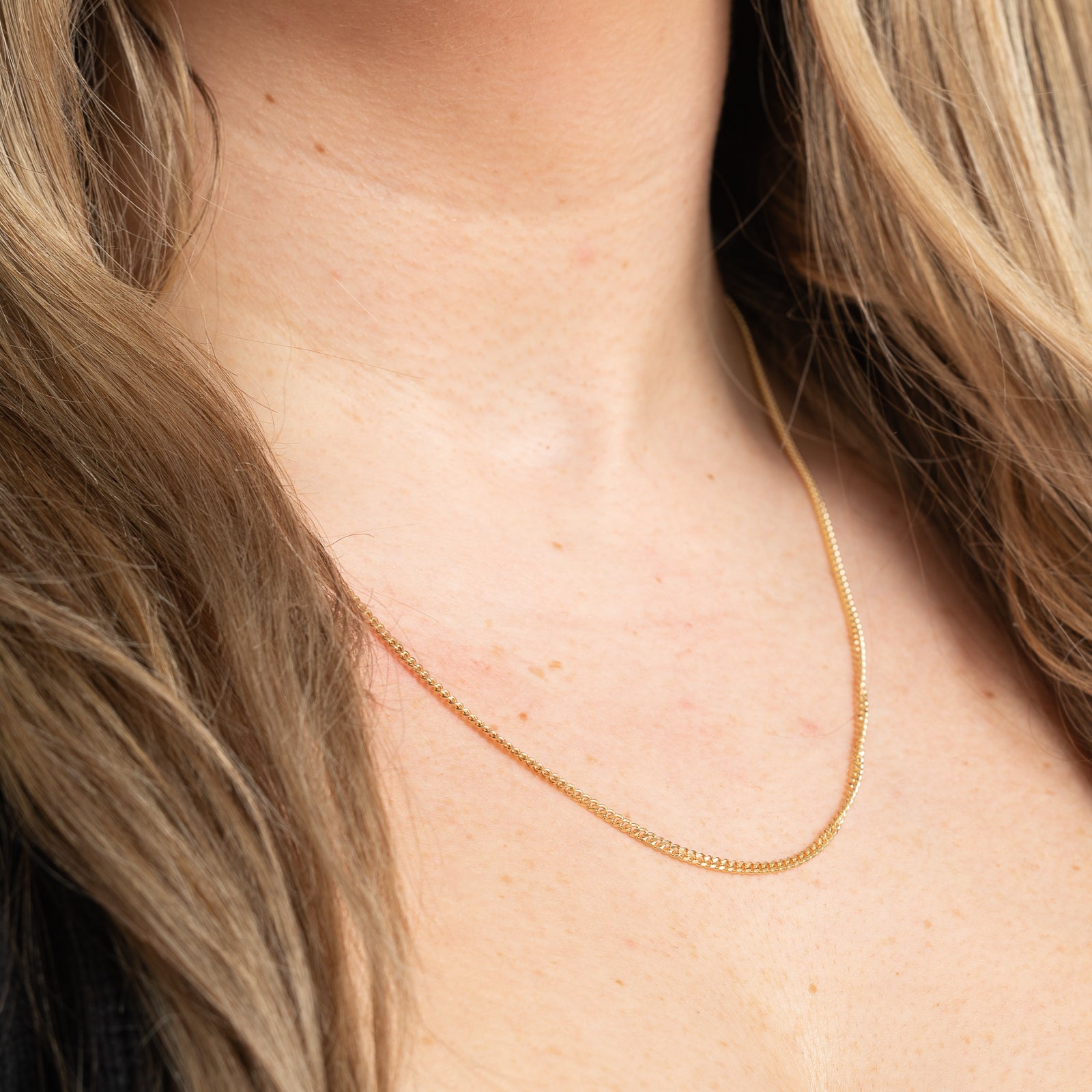 10K Yellow Gold Curb Link Chain | 2.16mm | 20"
