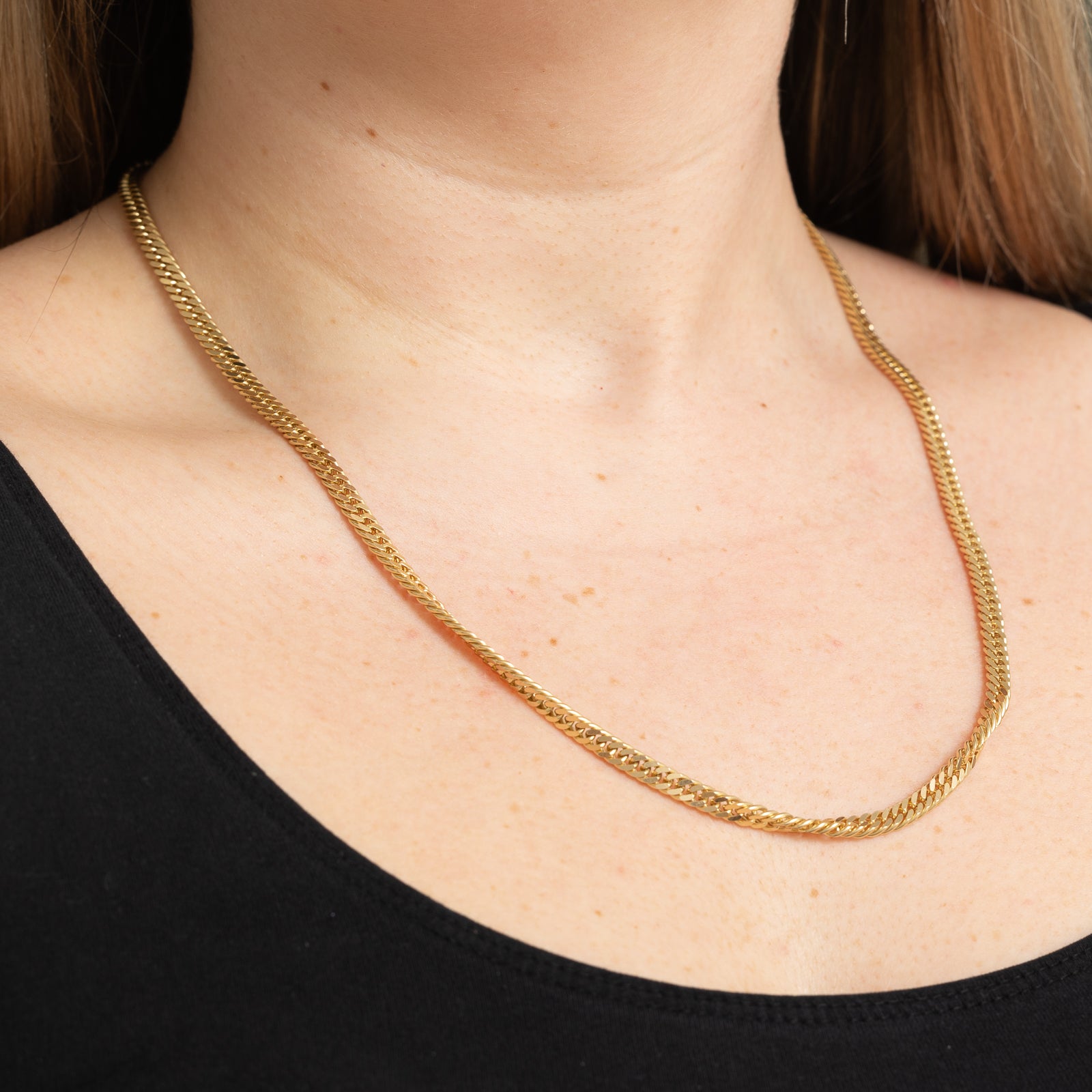 14K Yellow Gold Curb Link Chain | 4.51mm | 22.5"