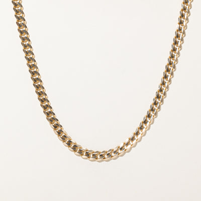 10K Yellow Gold Curb Link Chain | 6.72mm | 26.5