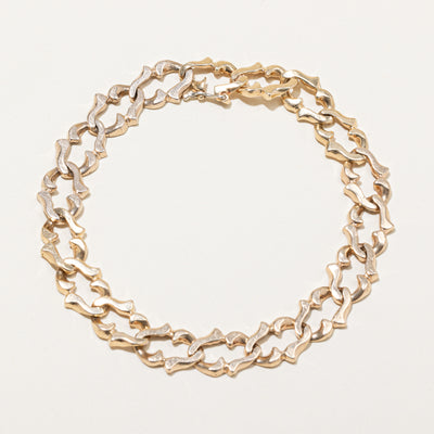 14K Yellow Gold Ornate Chain Bracelet | 10.74mm | 8.25