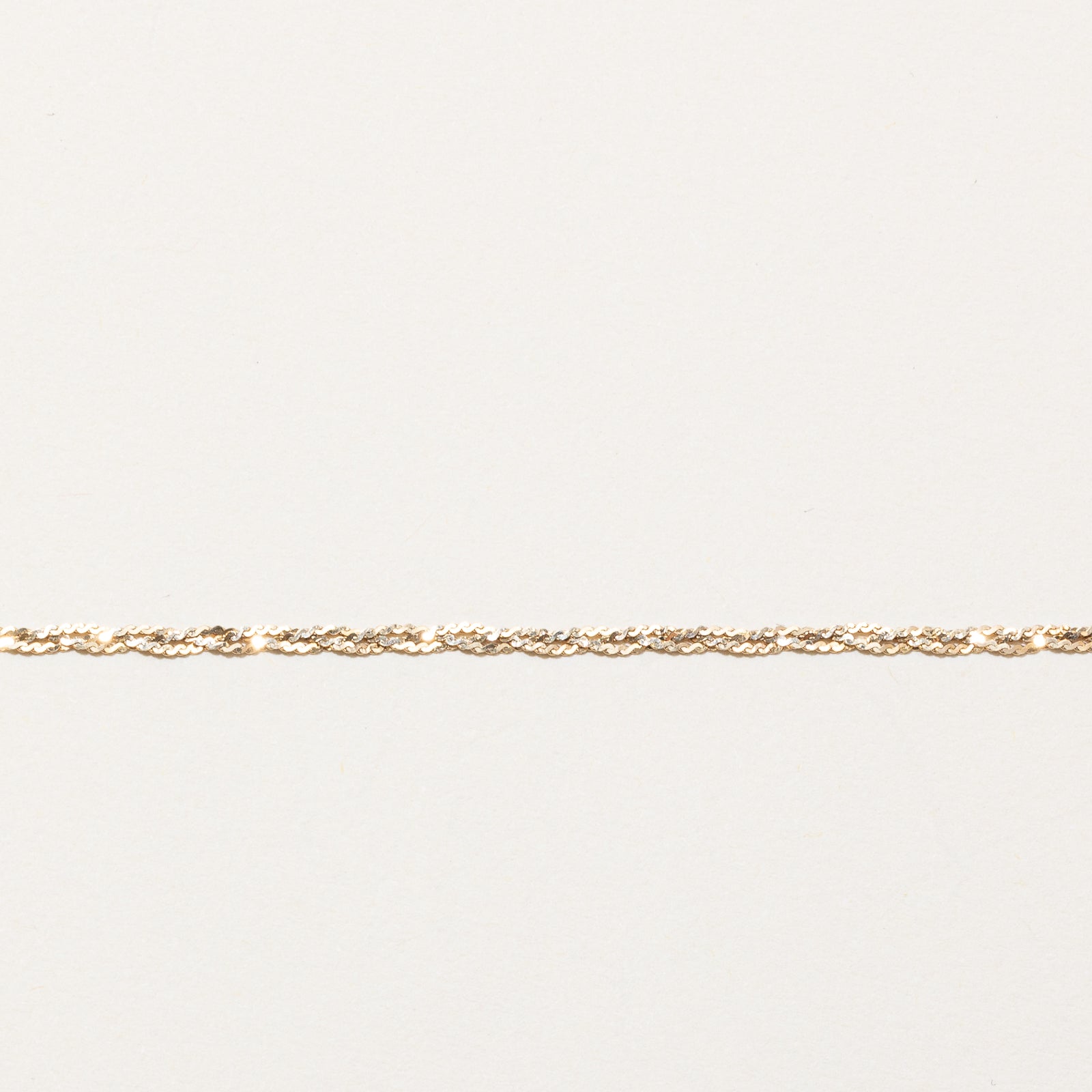 10K Yellow Gold Braided S Link Bracelet | 1.62mm | 7"