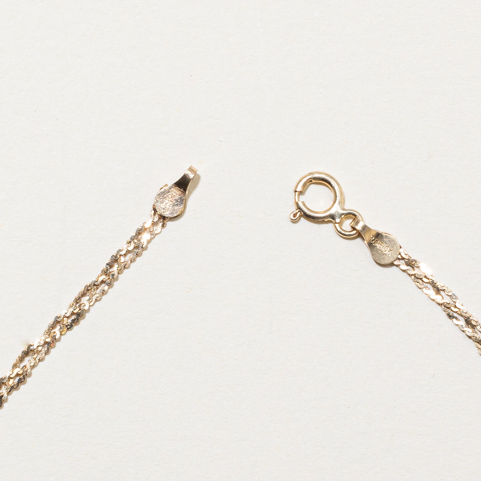 10K Yellow Gold Braided S Link Bracelet | 1.62mm | 7"